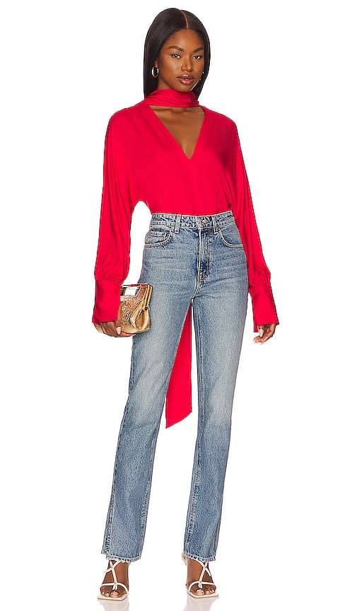 Malin Top In Bright Red - Image 1
