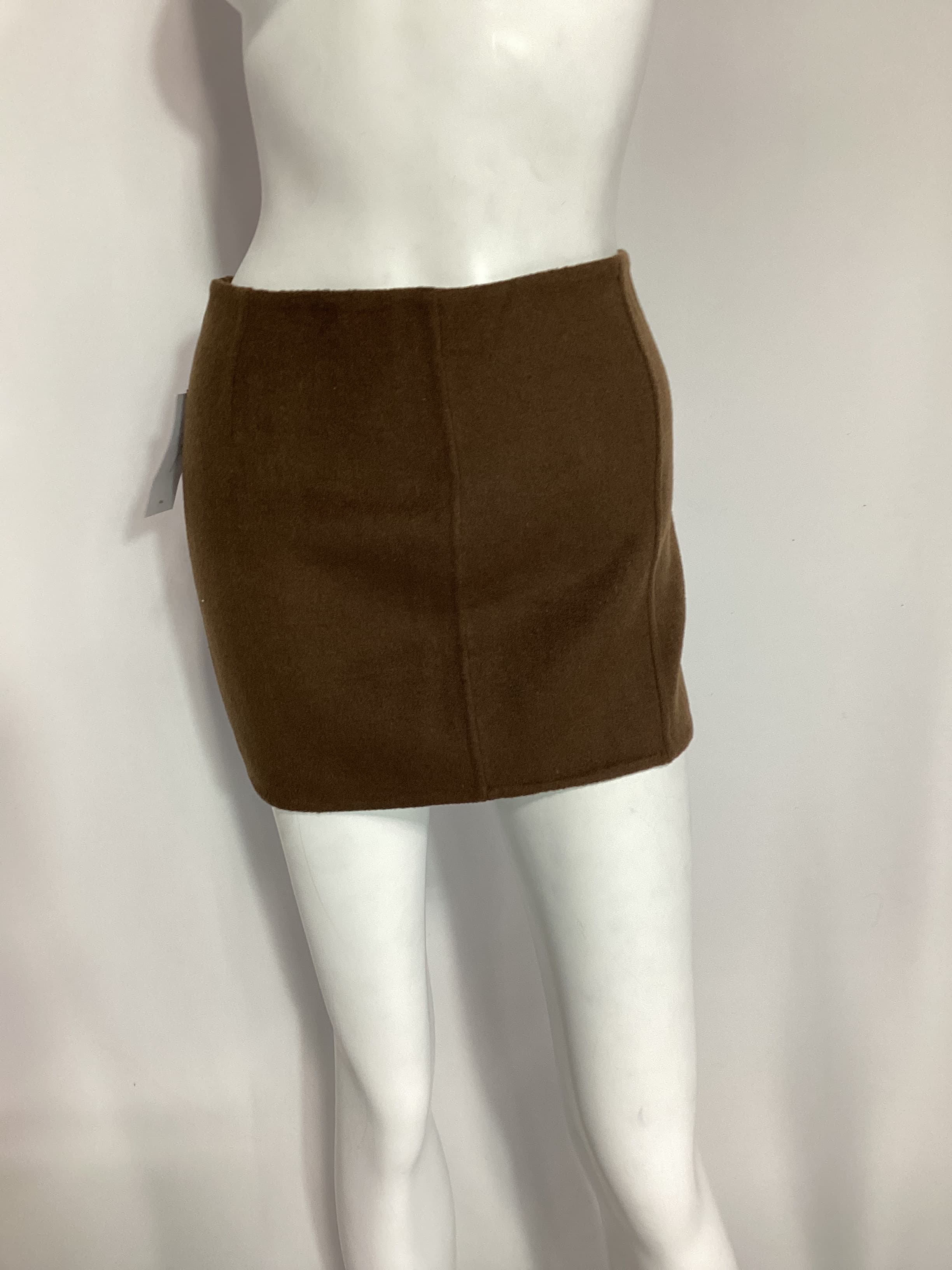 Giah Mini Skirt In Chocolate Brown - Image 2