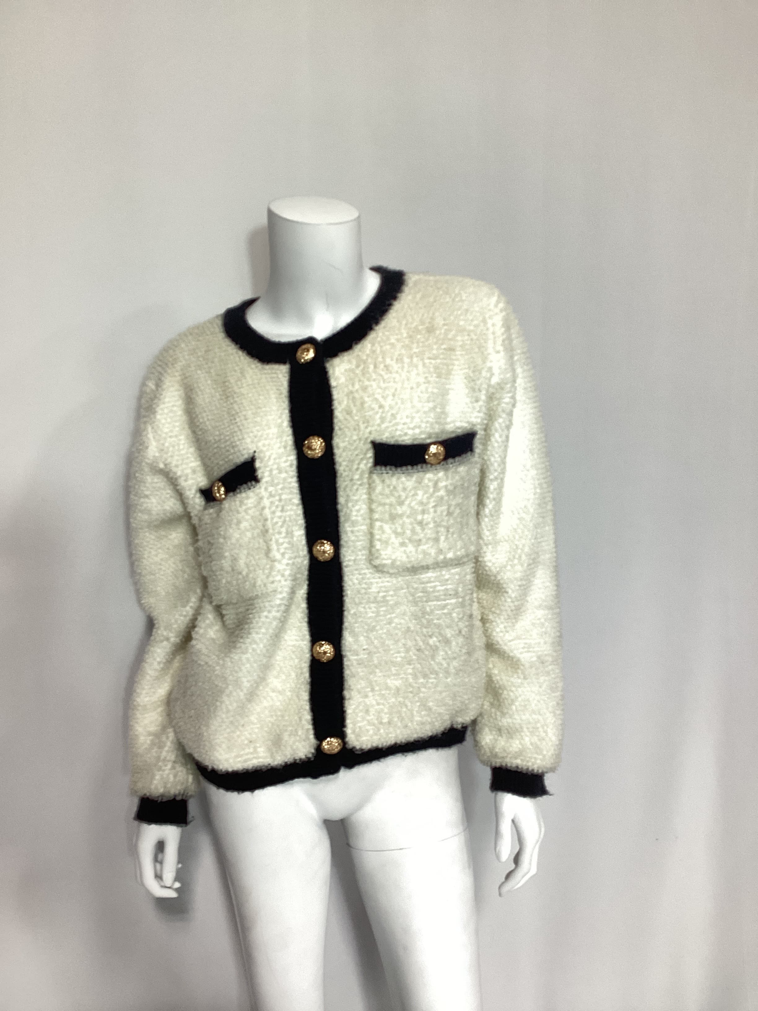 Bon Sweater In Ivory & Black - Image 3
