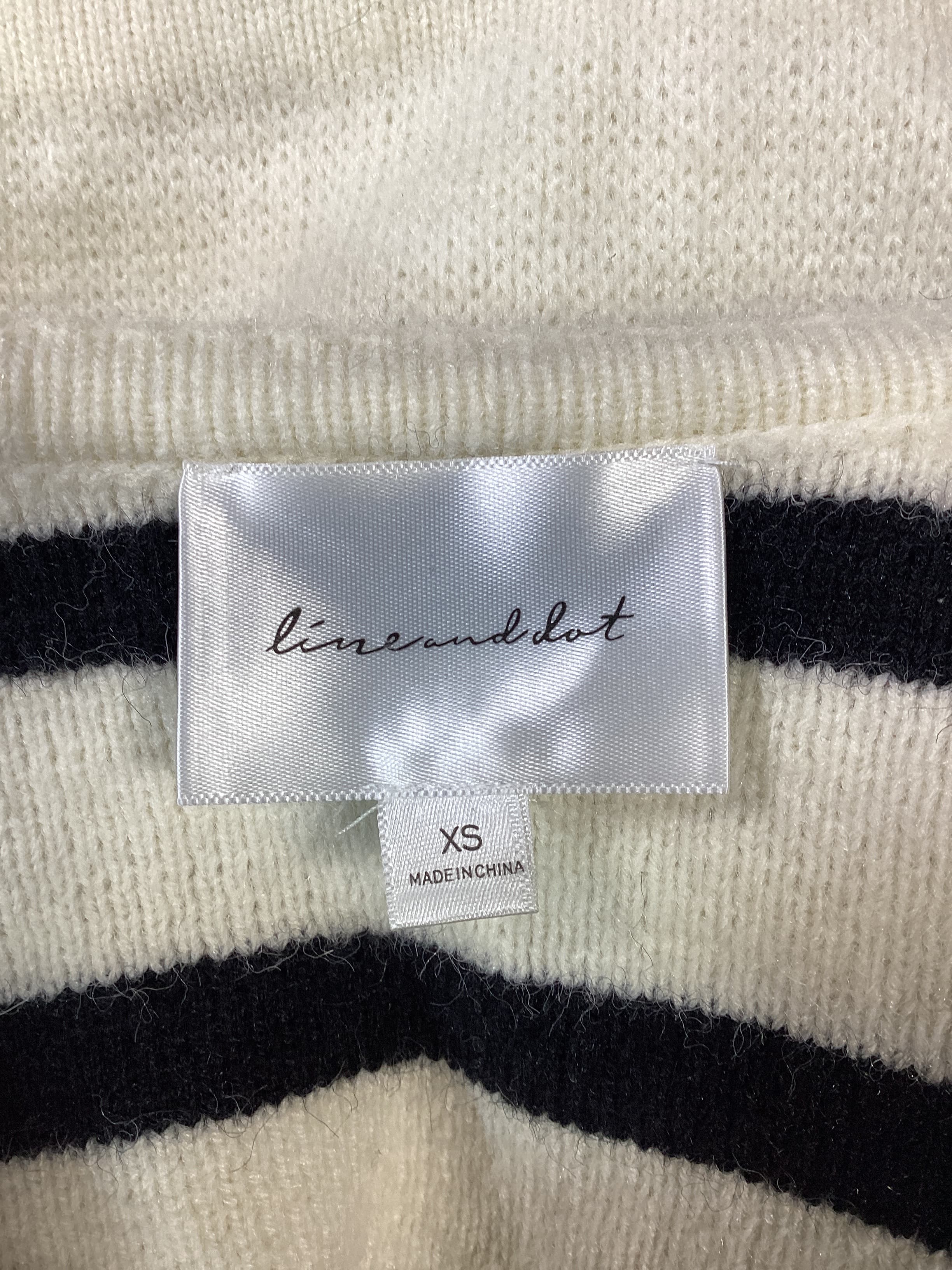 Benni Stripe Cardigan In Cream & Black - Image 4