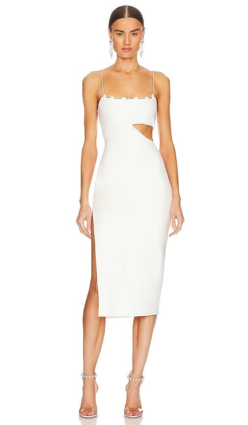 Charlotte Midi Dress In White - Image 1