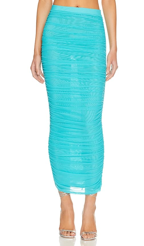 Marine Maxi Skirt In Bright Blue - Image 1