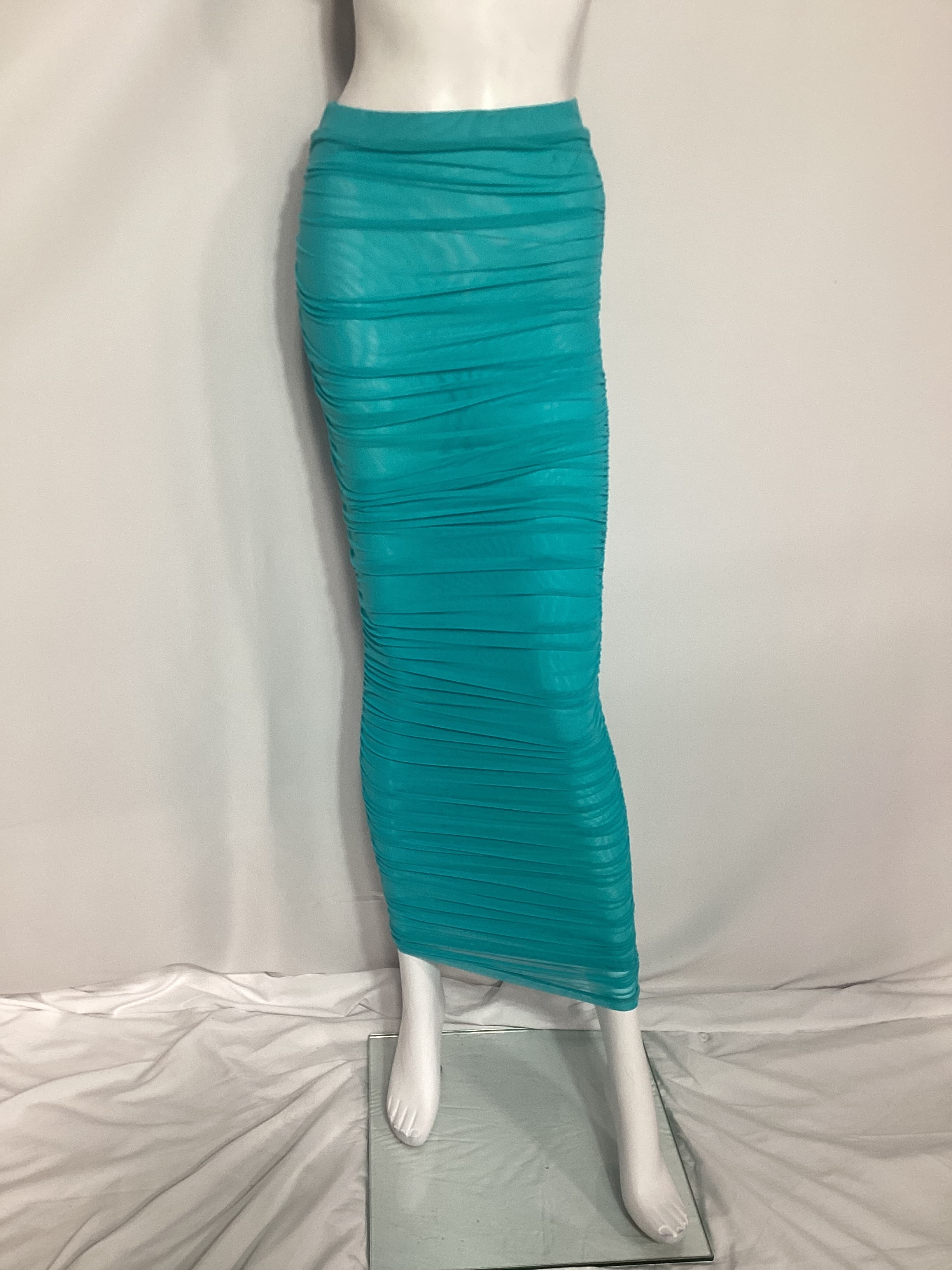 Marine Maxi Skirt In Bright Blue - Image 3