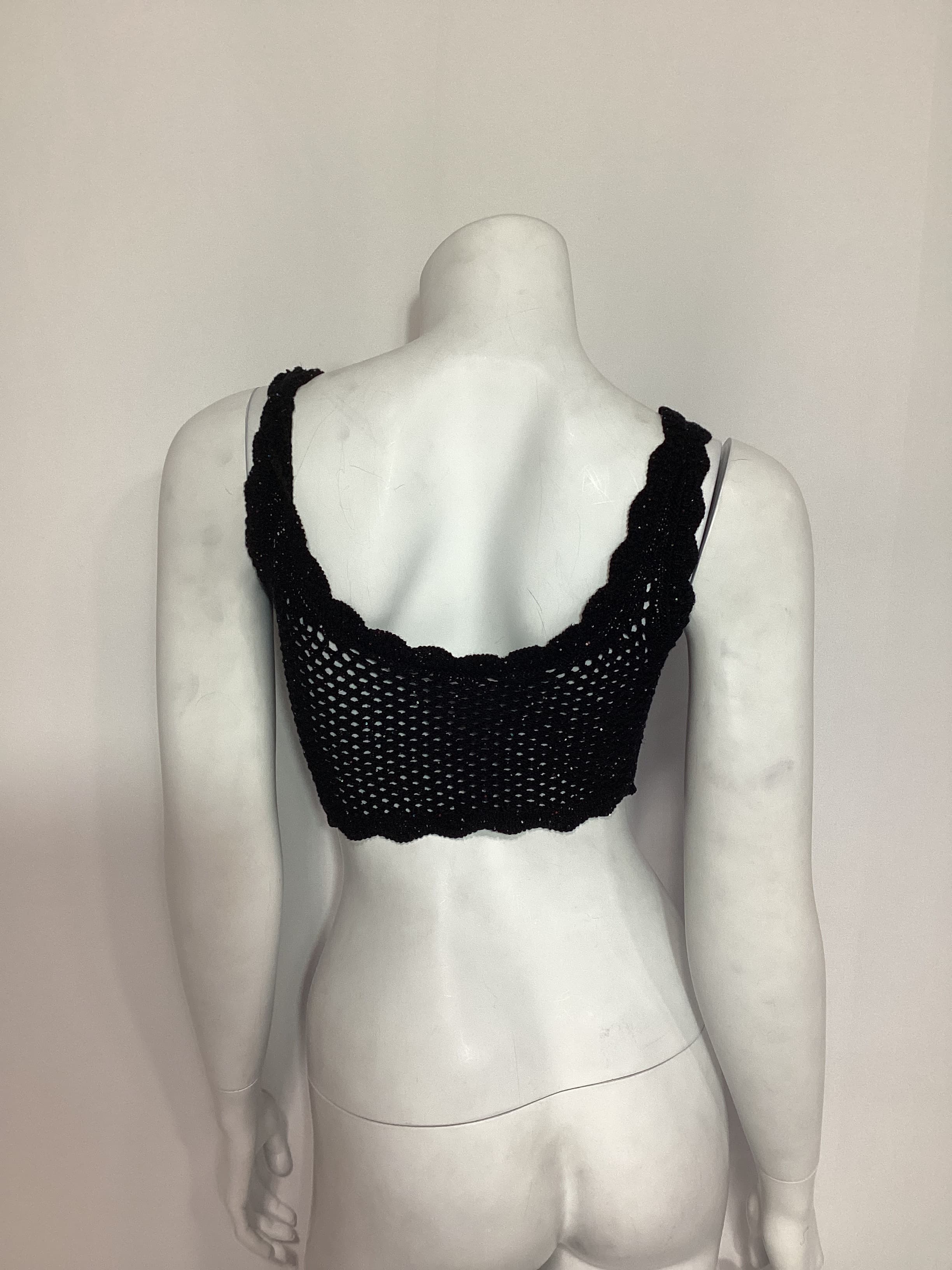 Renata Knit Shimmer Top In Black - Image 3