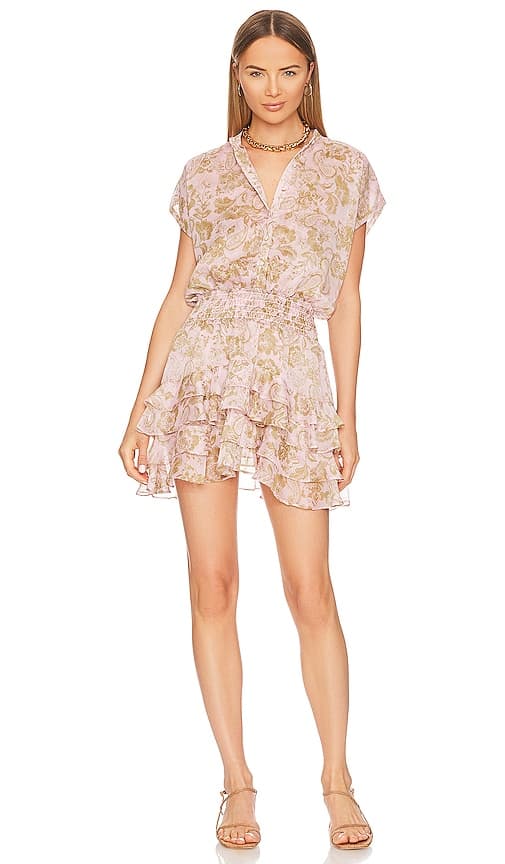 Evie Dress In Rose Paisley - Image 1