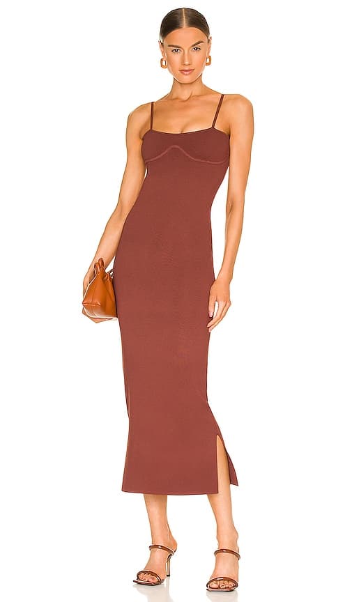 Nyoka Dress In Mahogany - Image 1