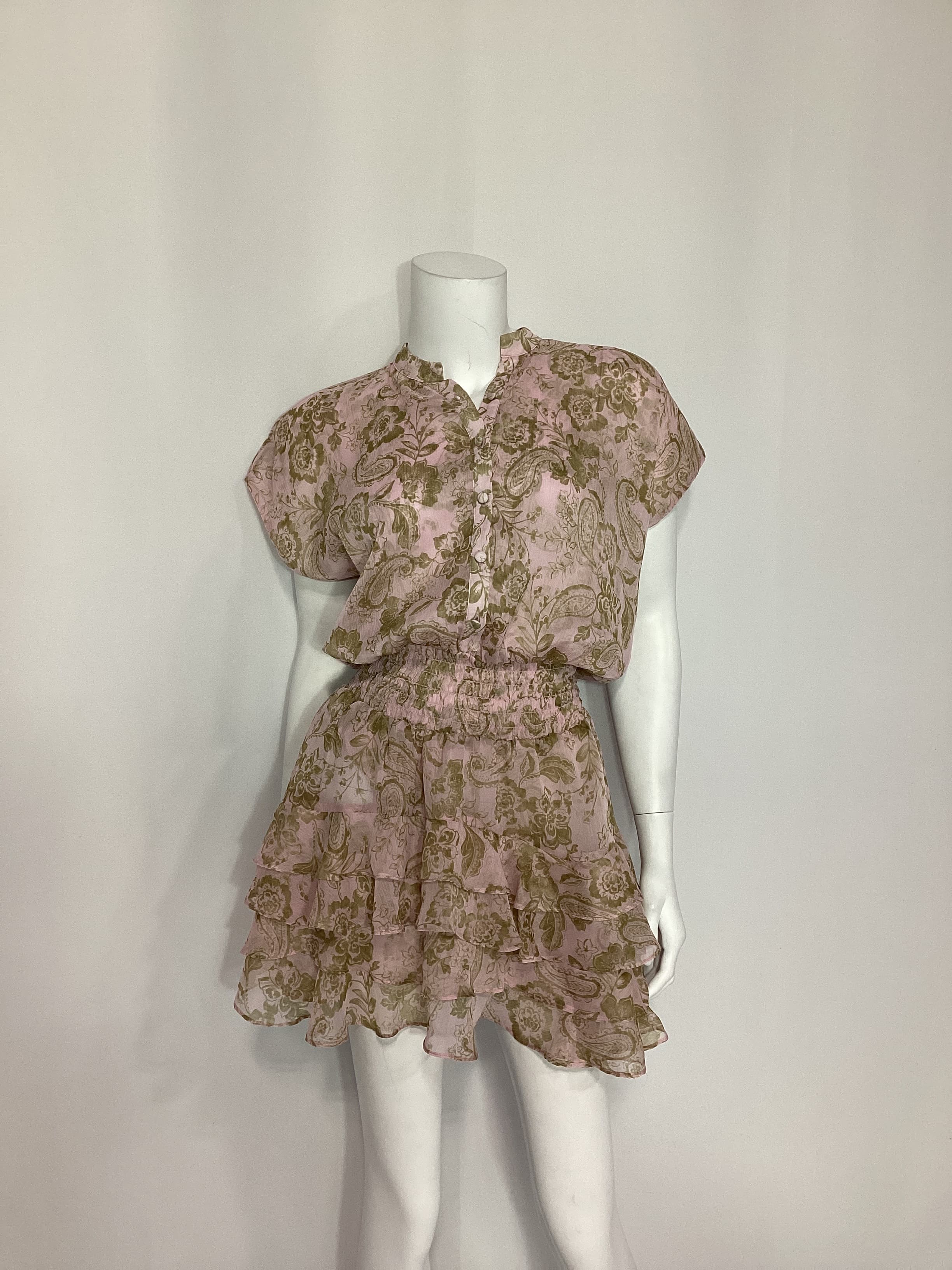 Evie Dress In Rose Paisley - Image 4