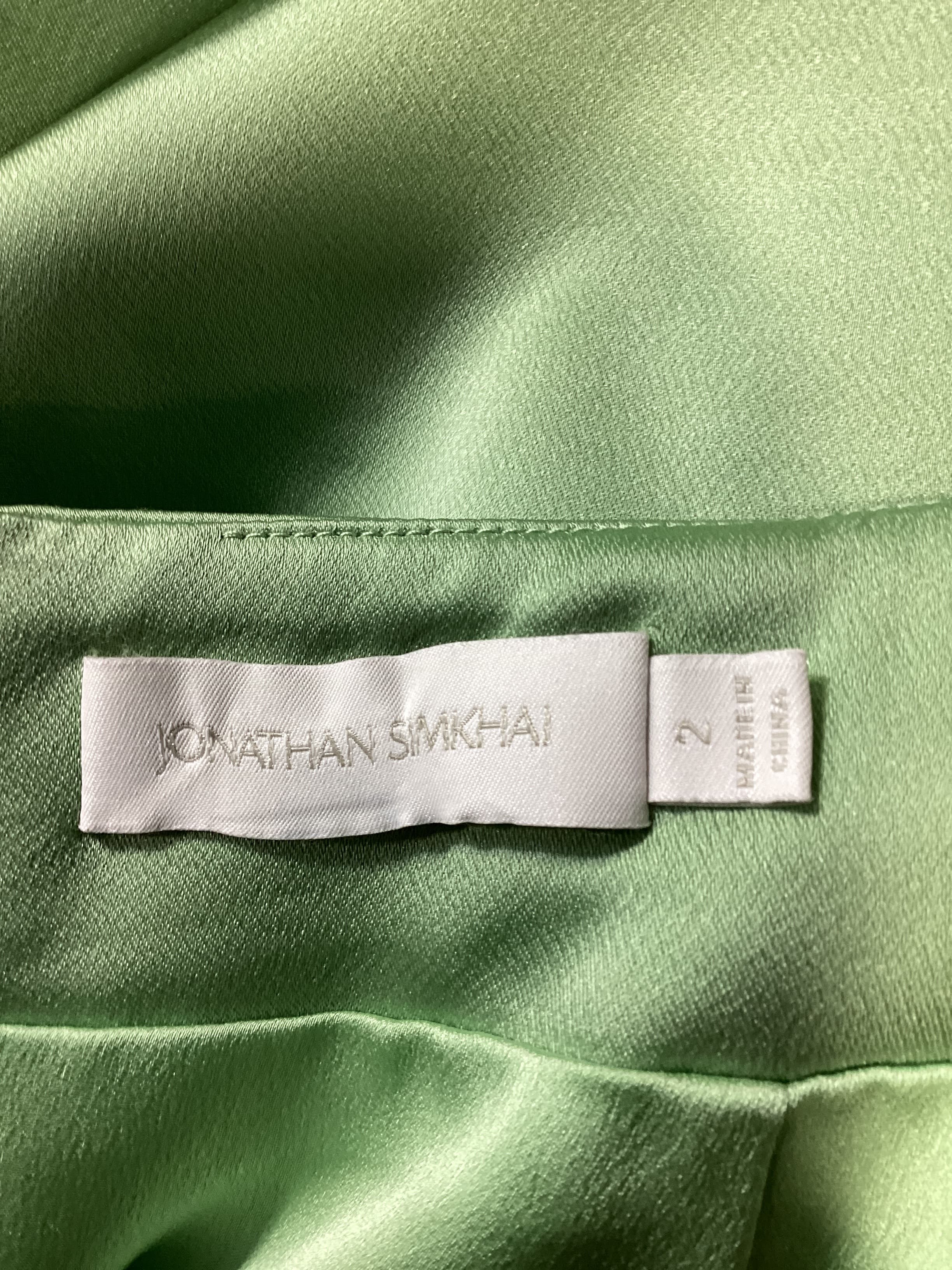 Mae Draped Mini Skirt In Celery - Image 3