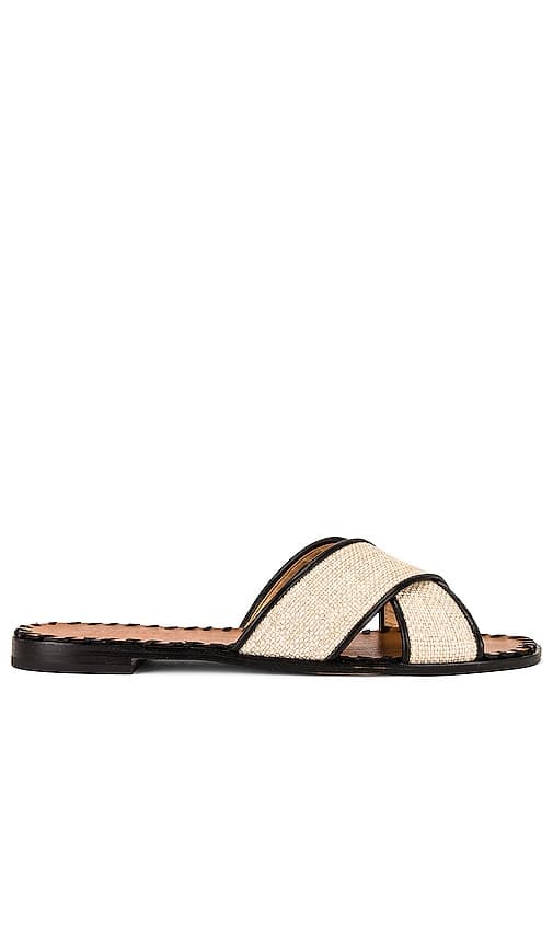 Alita Flat In Palha & Black - Image 1