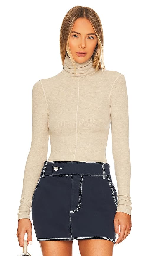 The Line By K Mads Turtleneck In Beige Melange - Image 1