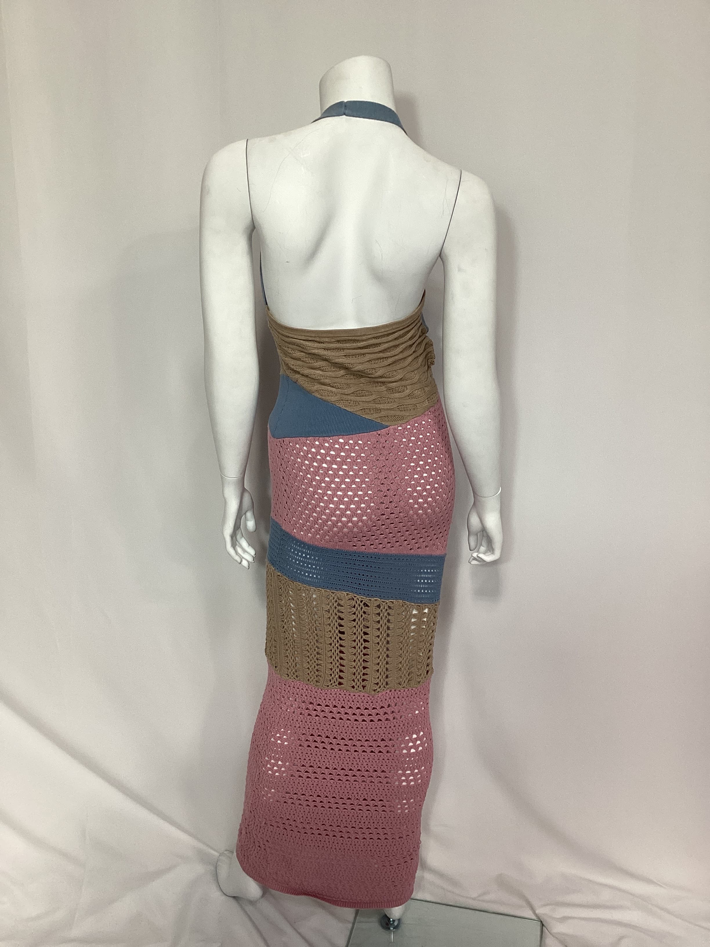Patchwork Knit Midi Dress - Image 3
