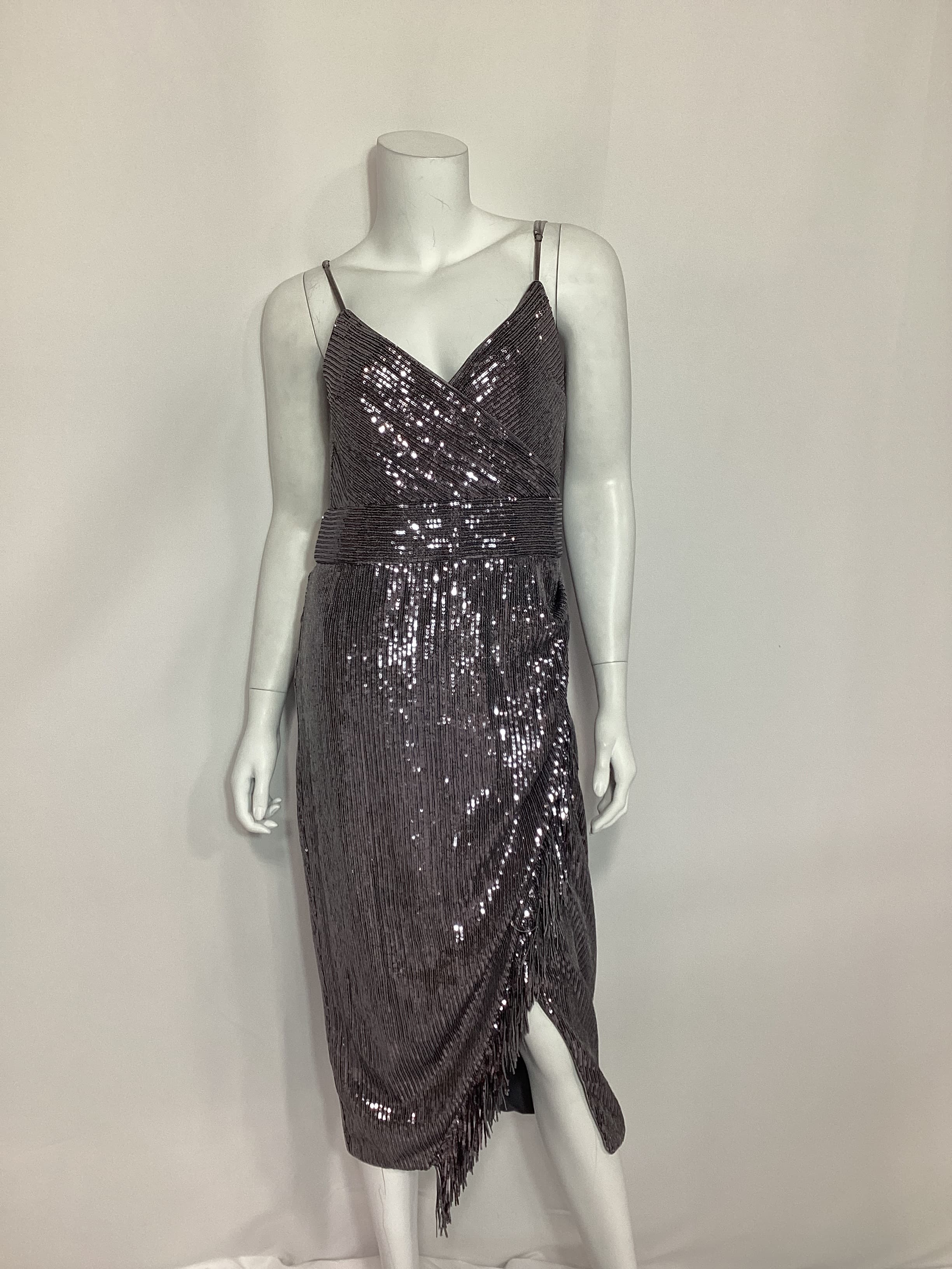 Azariah Dress In Gunmetal - Image 3