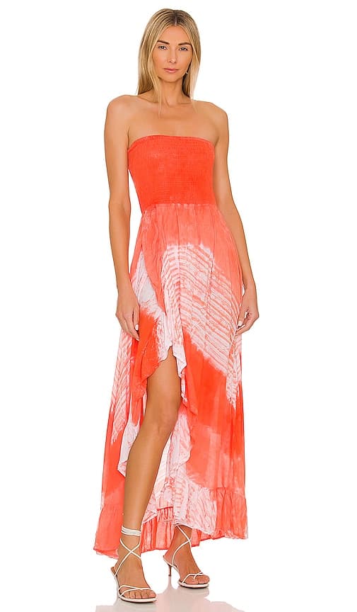 Eri Maxi Dress In Nata Coral - Image 1