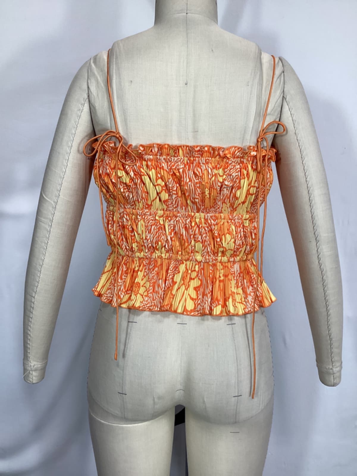 Mura Top In Orange Floral - Image 2