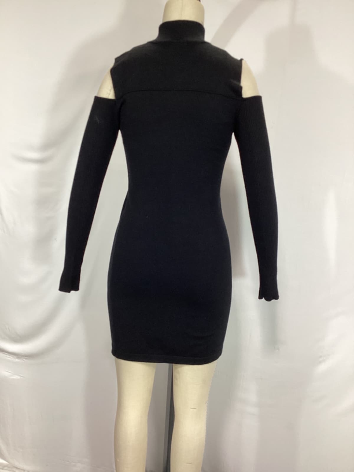 Taylor Sweater Dress In Black - Image 2