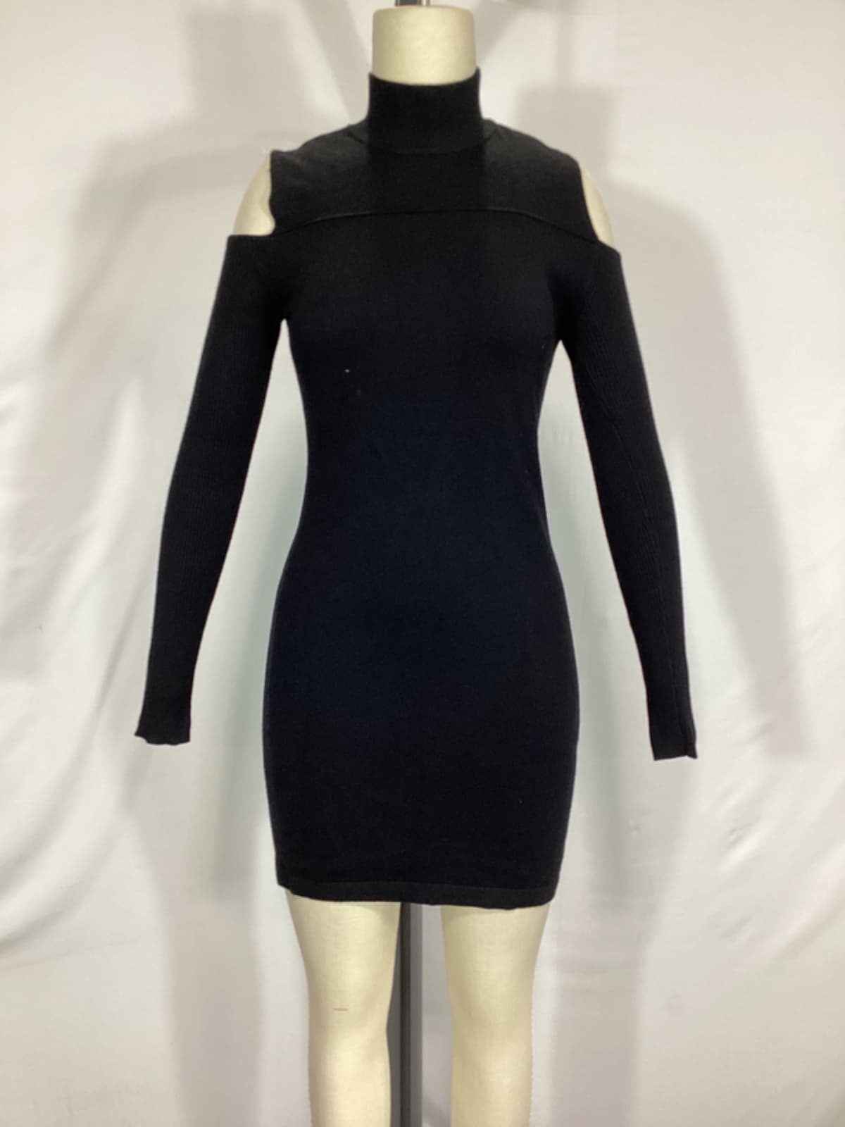 Taylor Sweater Dress In Black - Image 3