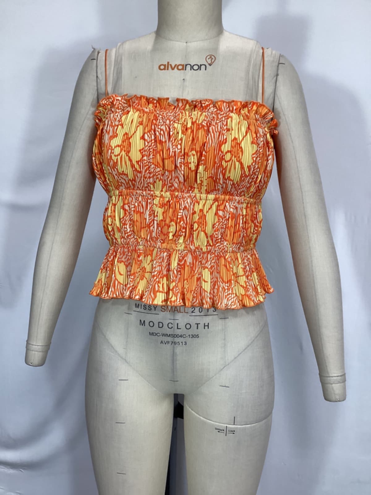Mura Top In Orange Floral - Image 4