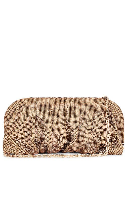 Rhinestone Clutch In Gold - Image 1
