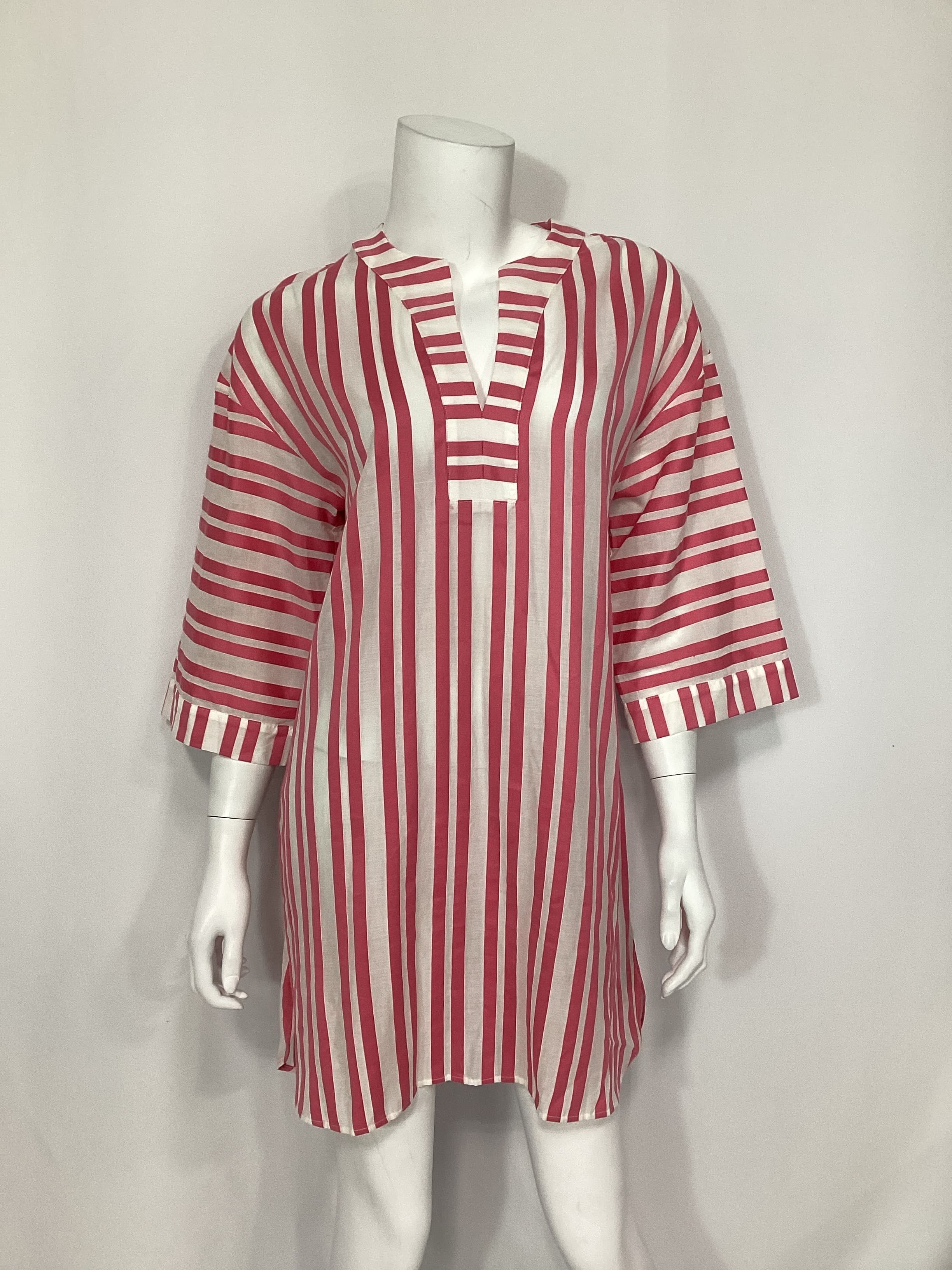 Amor Striped Cotton Kaftan - Image 4
