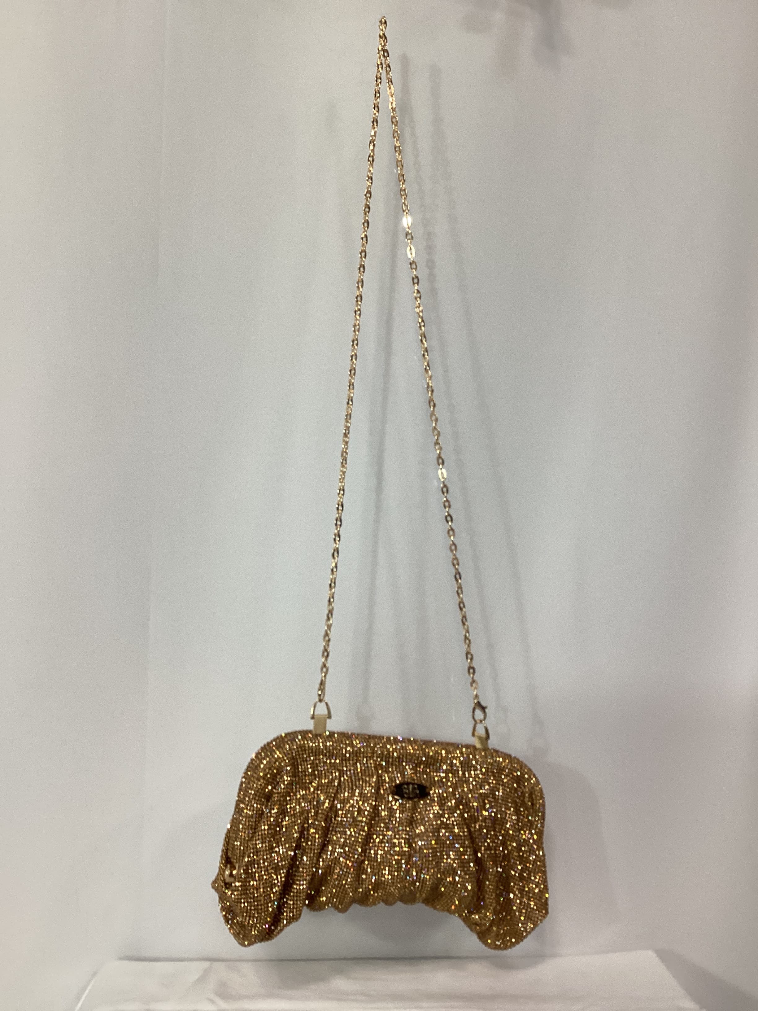 Rhinestone Clutch In Gold - Image 2
