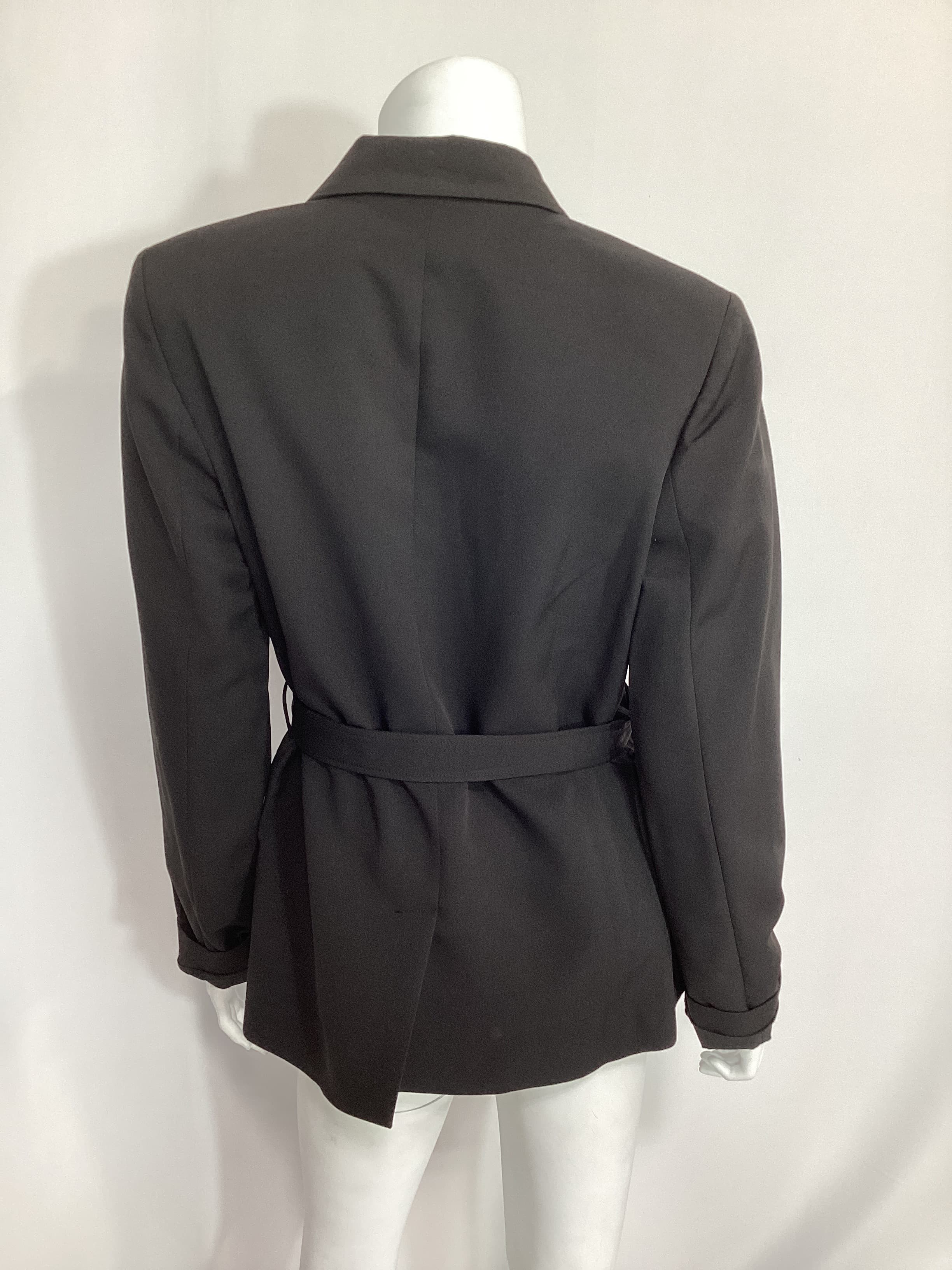 Belted Blazer In Black - Image 4
