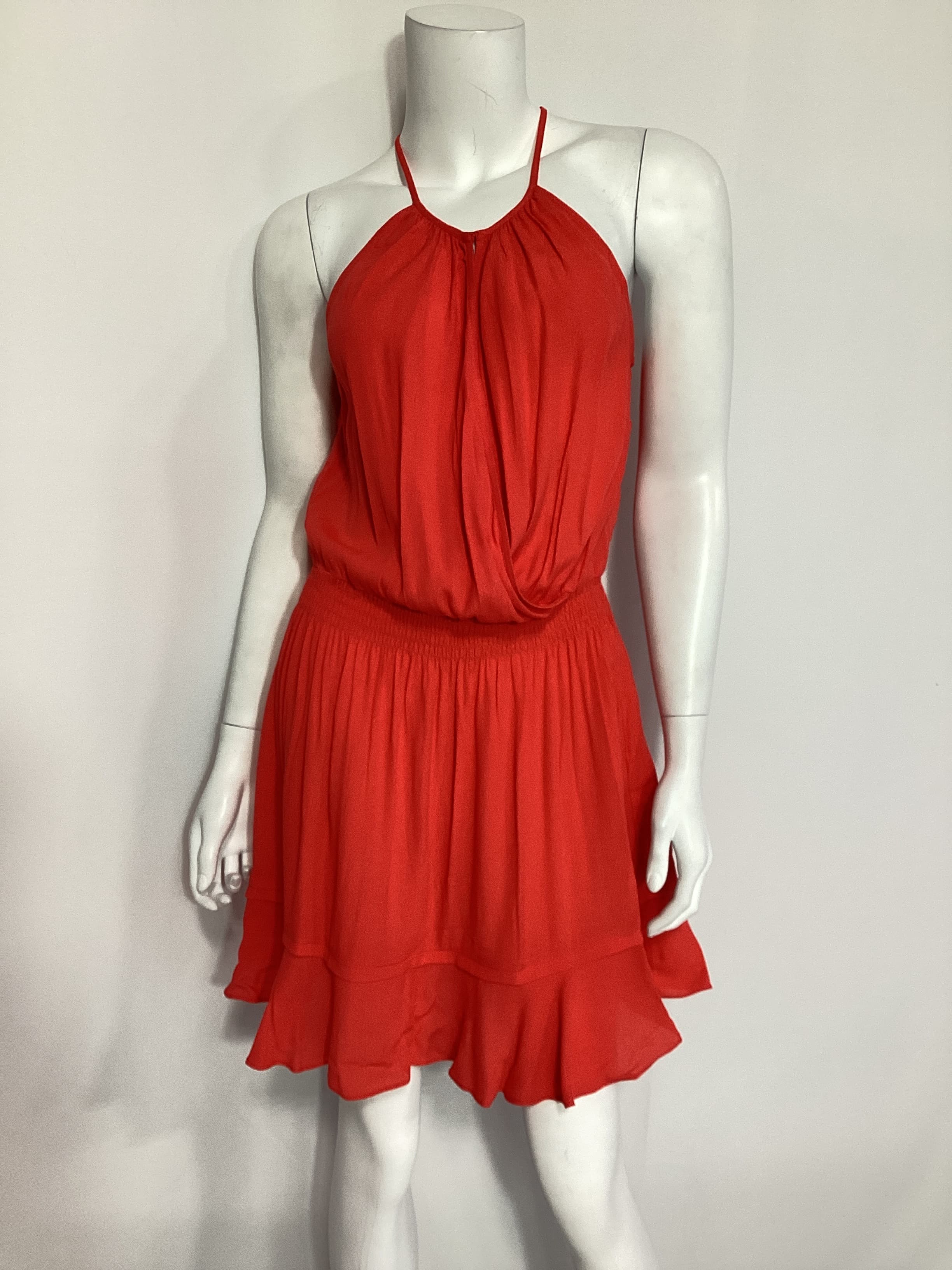 Surplice Dress In Red - Image 2