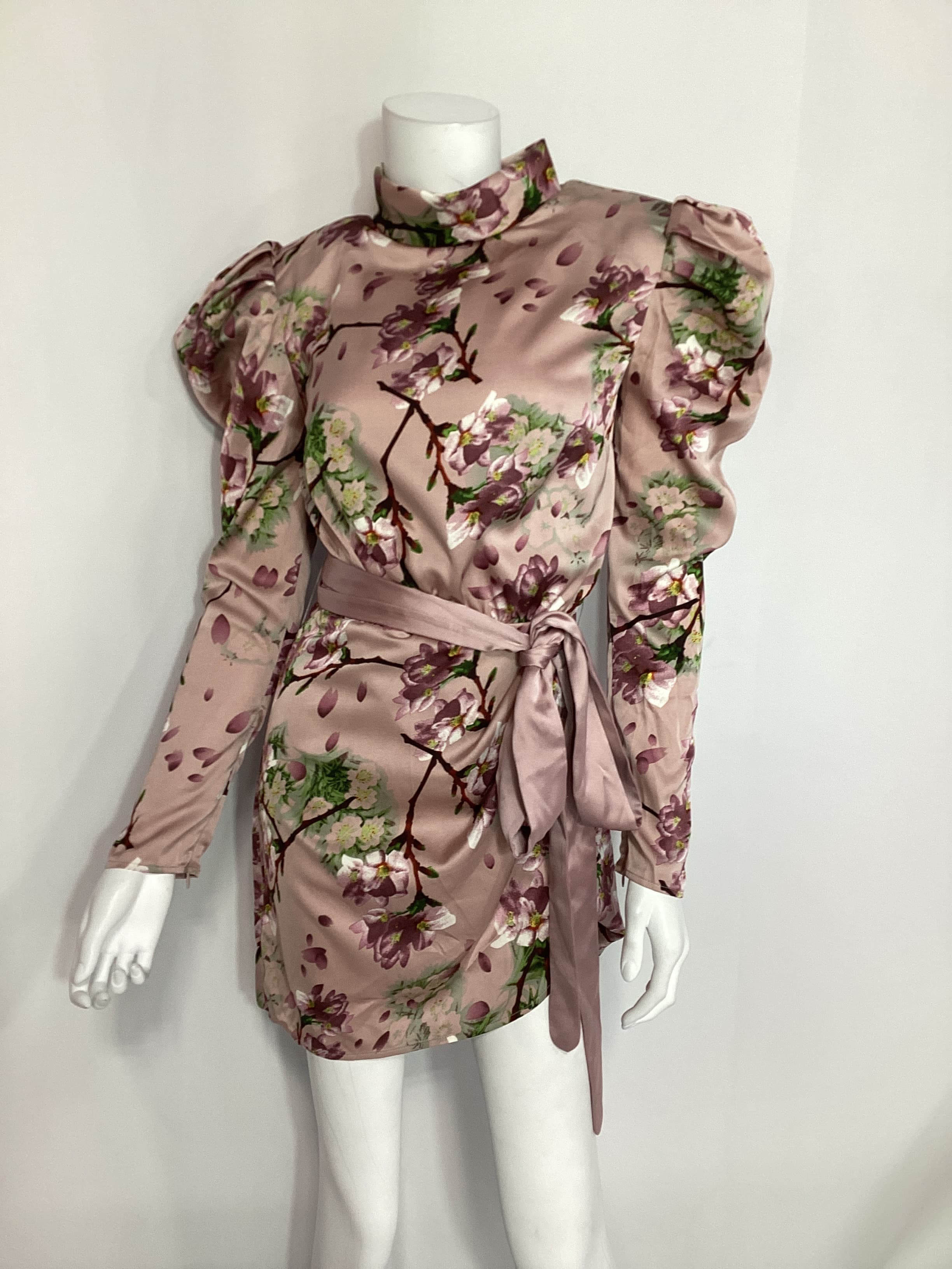 Noel Sakura Mini Dress In Pink & Floral - Image 3