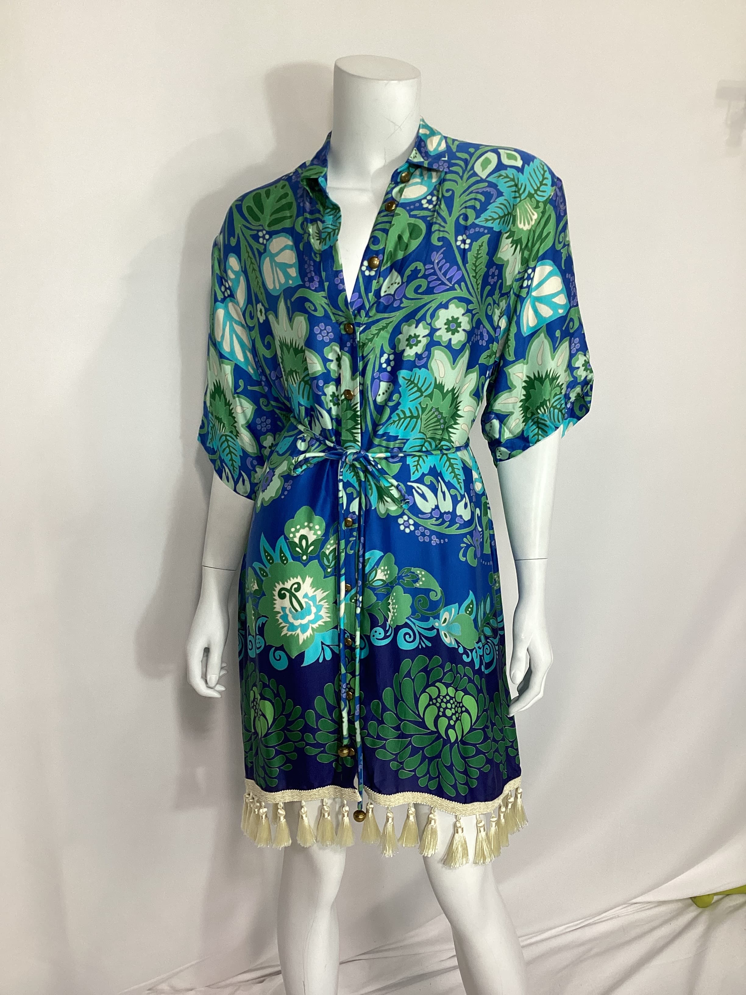 Emotion Tunic Dress In Blu Blossom - Image 3