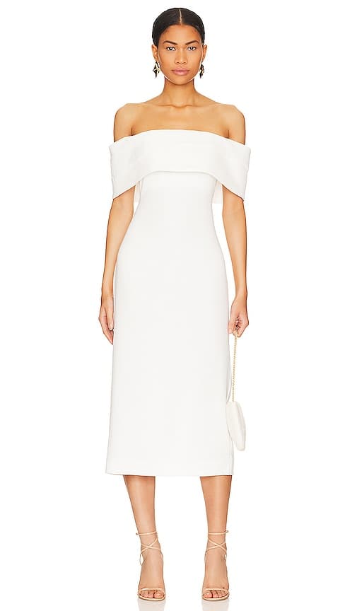 Cohen Midi Dress In White - Image 1