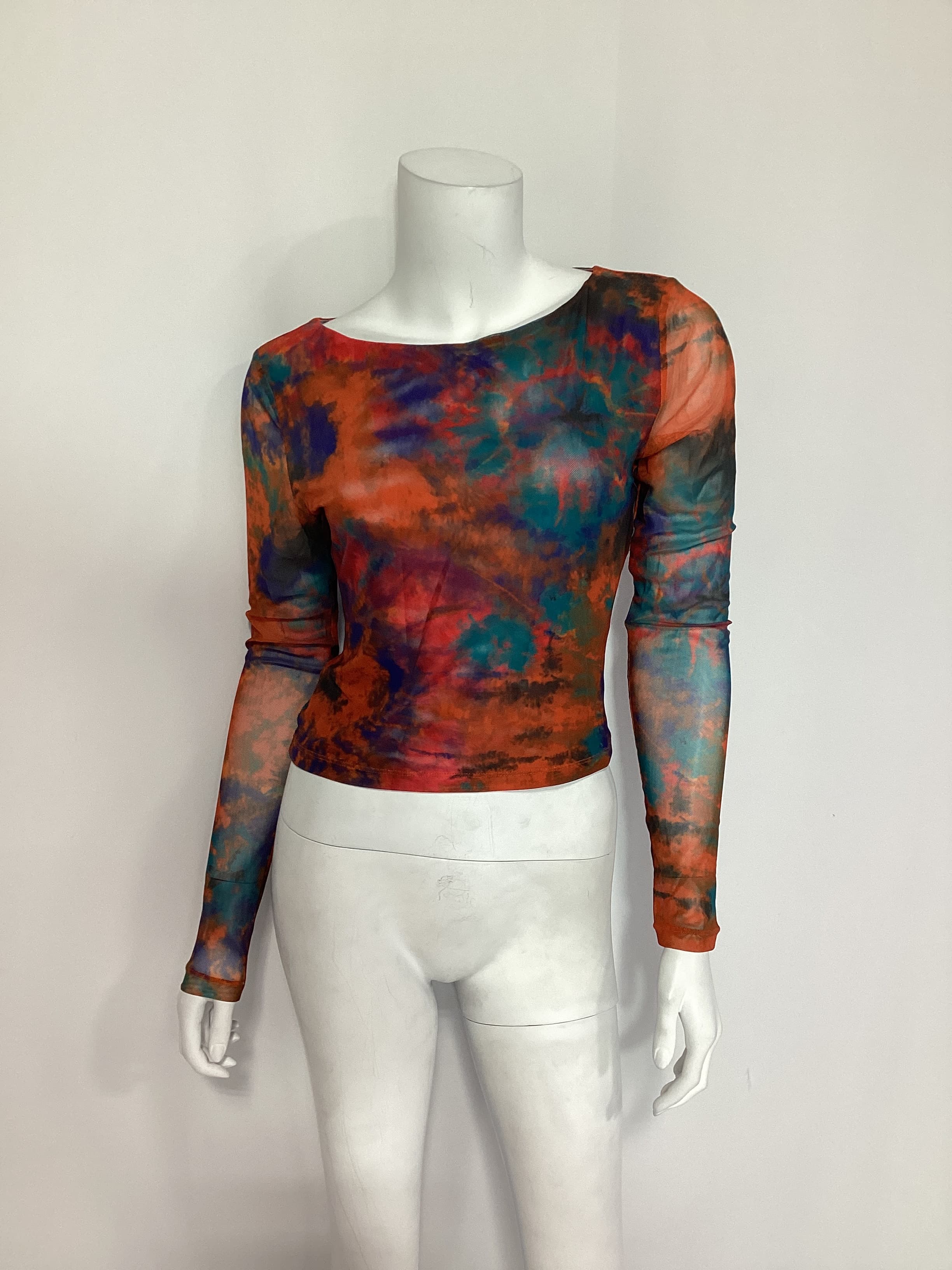 Vera Top In Orange Tye Dye - Image 2