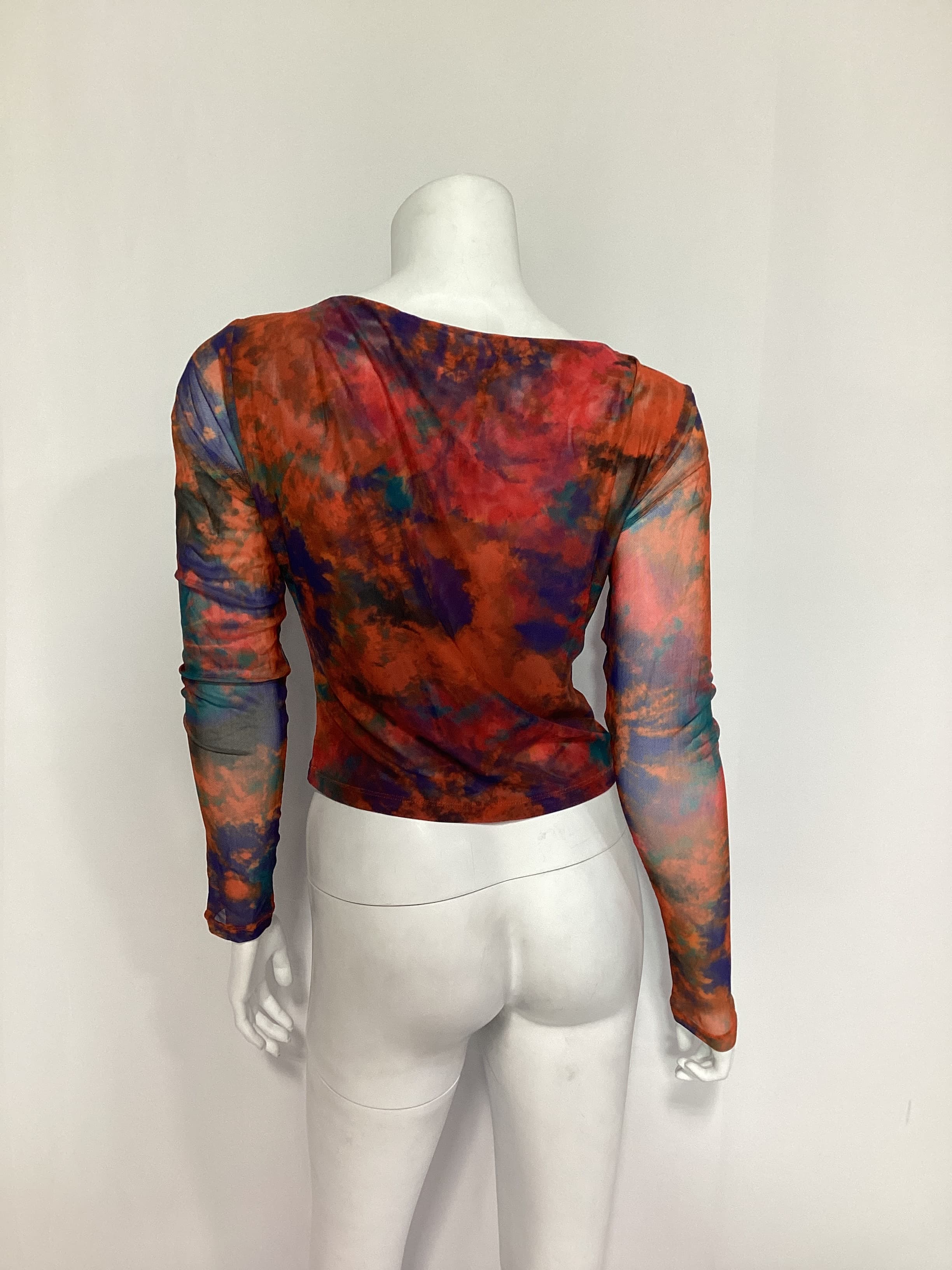 Vera Top In Orange Tye Dye - Image 3