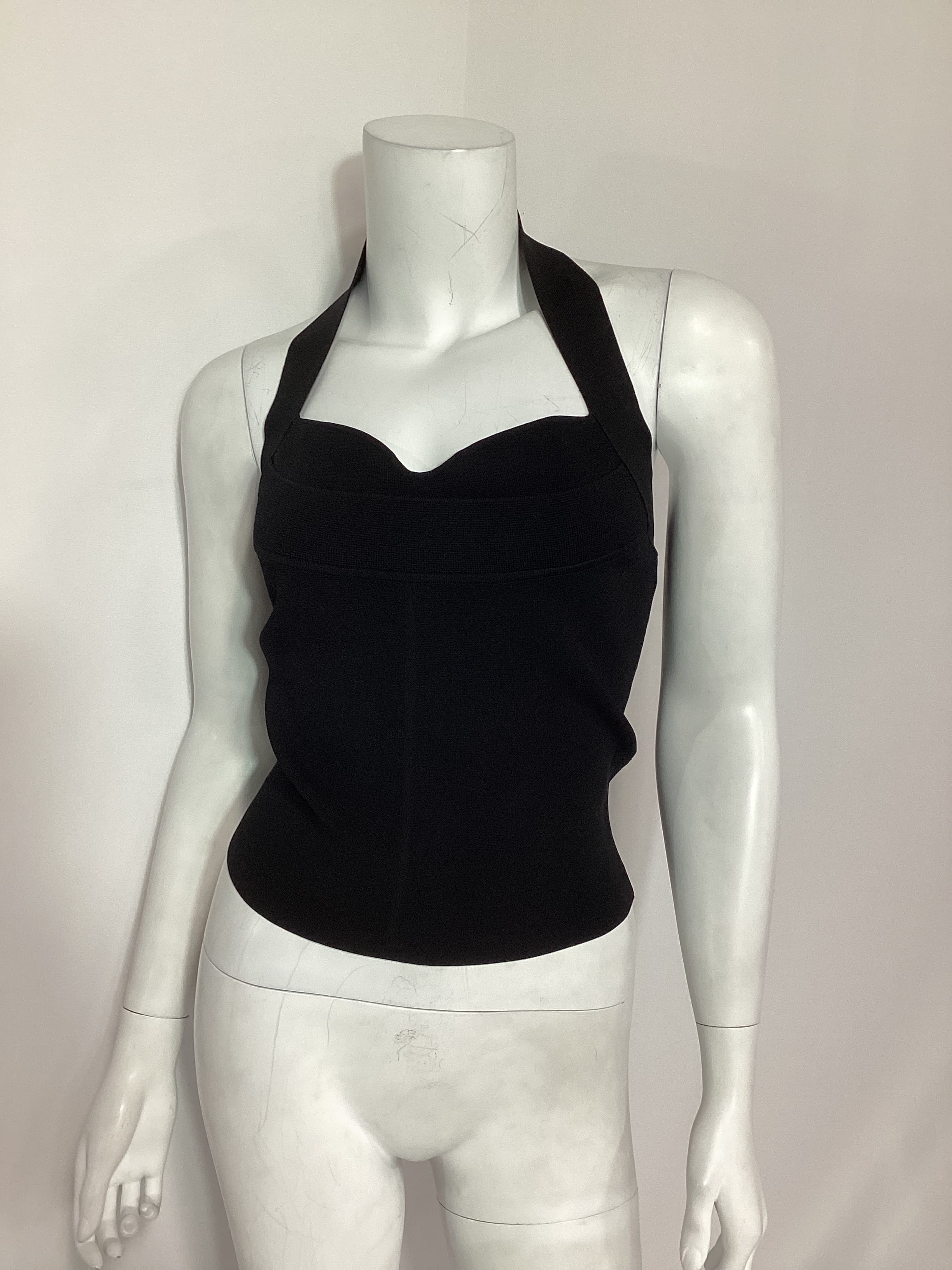 Dorenda Halter Top In Black - Image 2