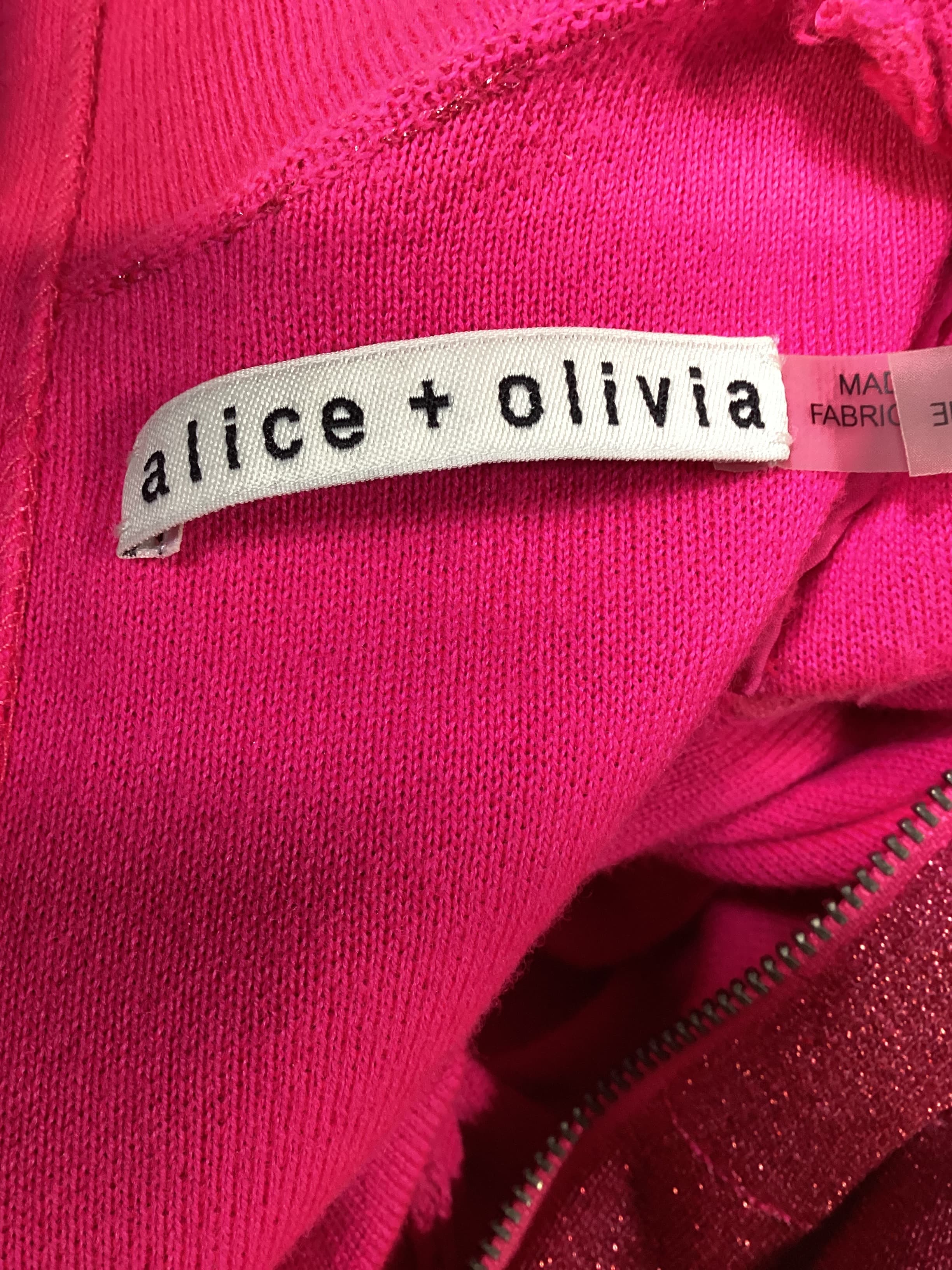 Issa Turtleneck Puff Sleeve Dress In Wild Pink Metallic - Image 2