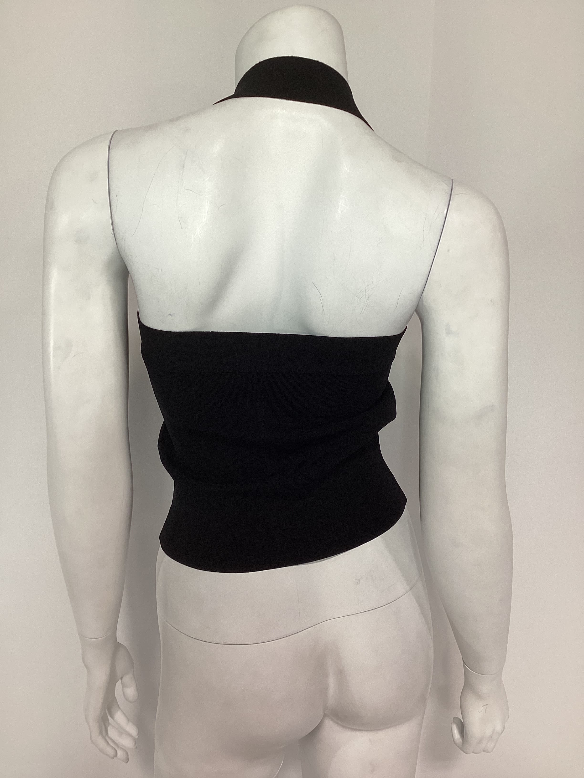 Dorenda Halter Top In Black - Image 3