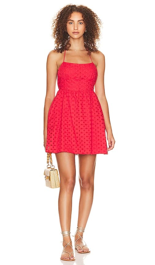 Out Of Town Mini Dress In Red - Image 1