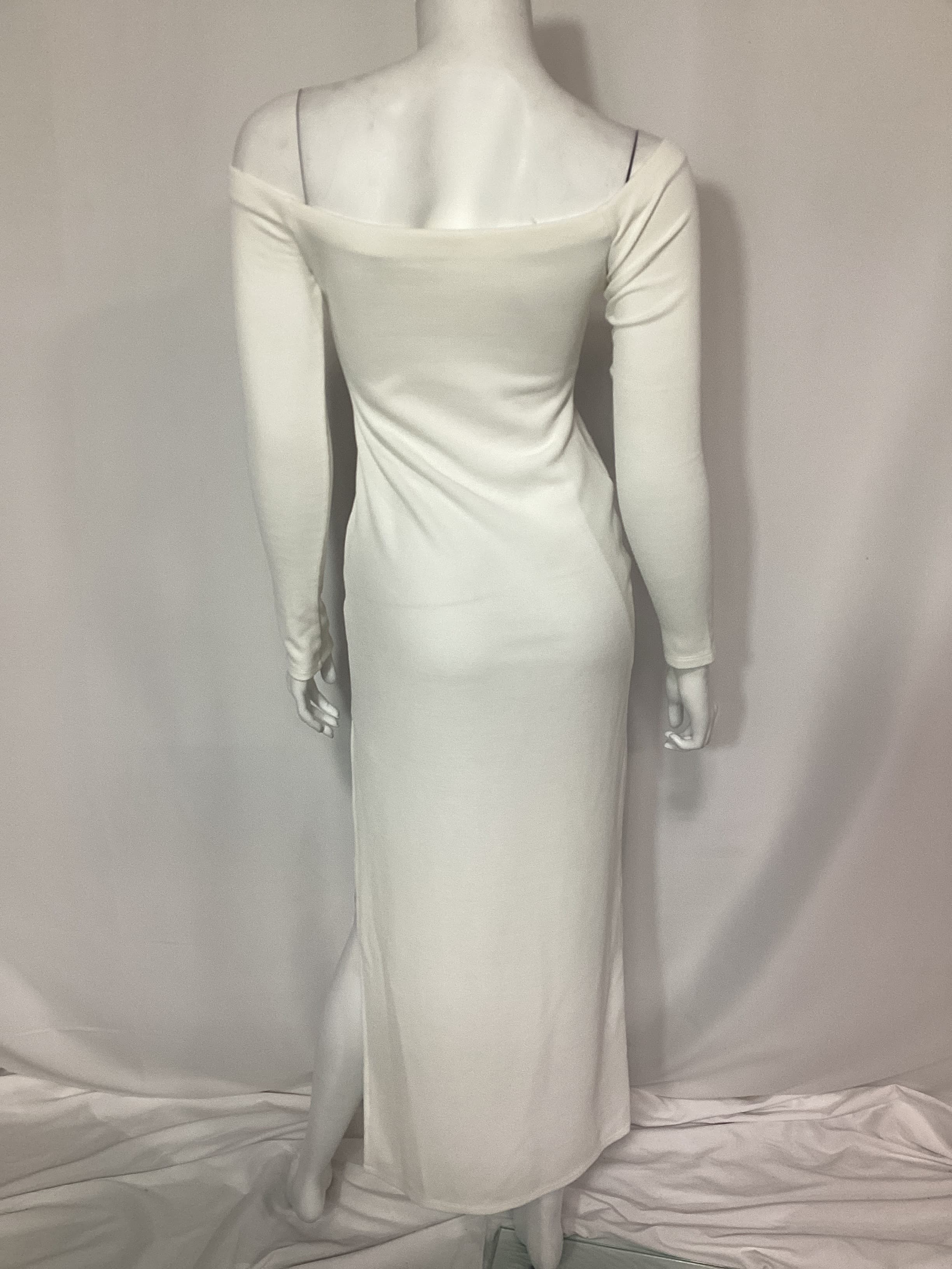 Leah Midi Dress In Off White - Image 2