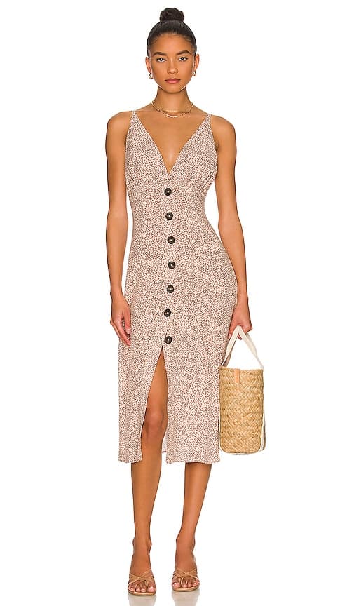 Monica Dress In Dusty Brown - Image 1