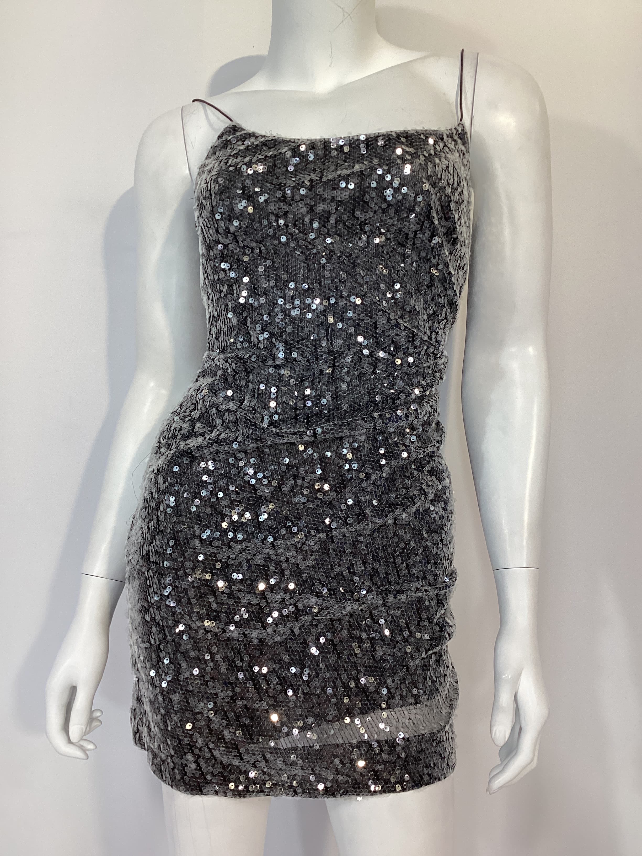 Love Sequin Mini Dress In Black - Image 2