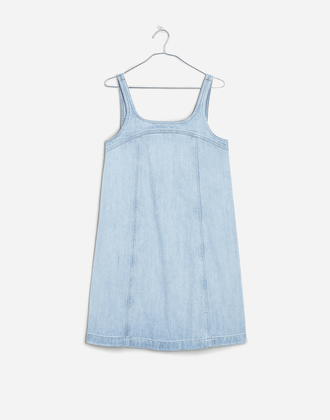 Denim A Line Sleeveless Mini Dress - Image 1