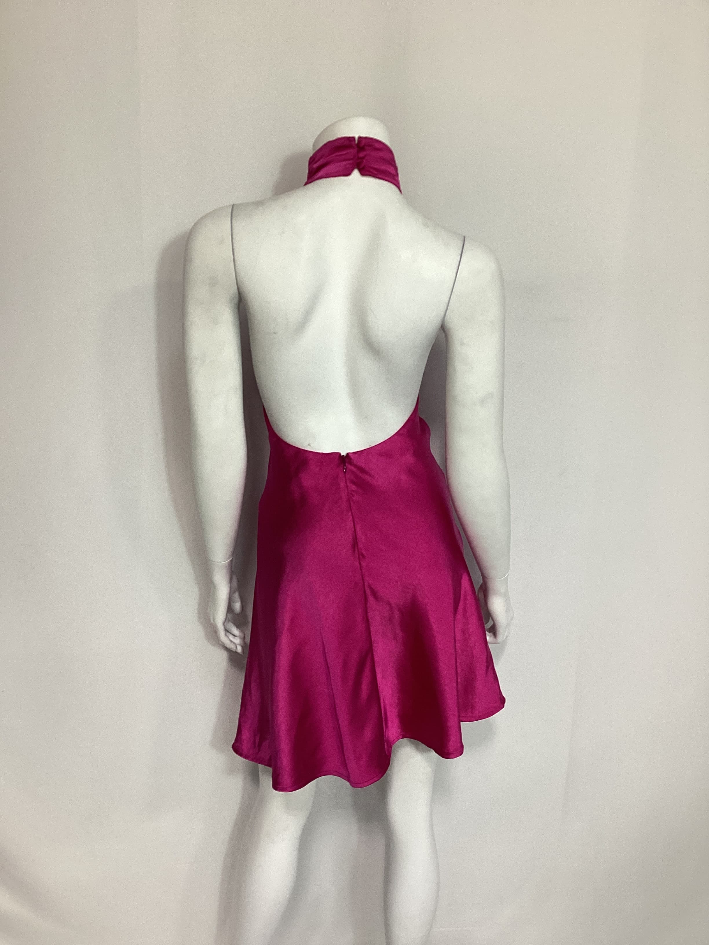 Hayes Mini Dress In Magenta Pink - Image 2