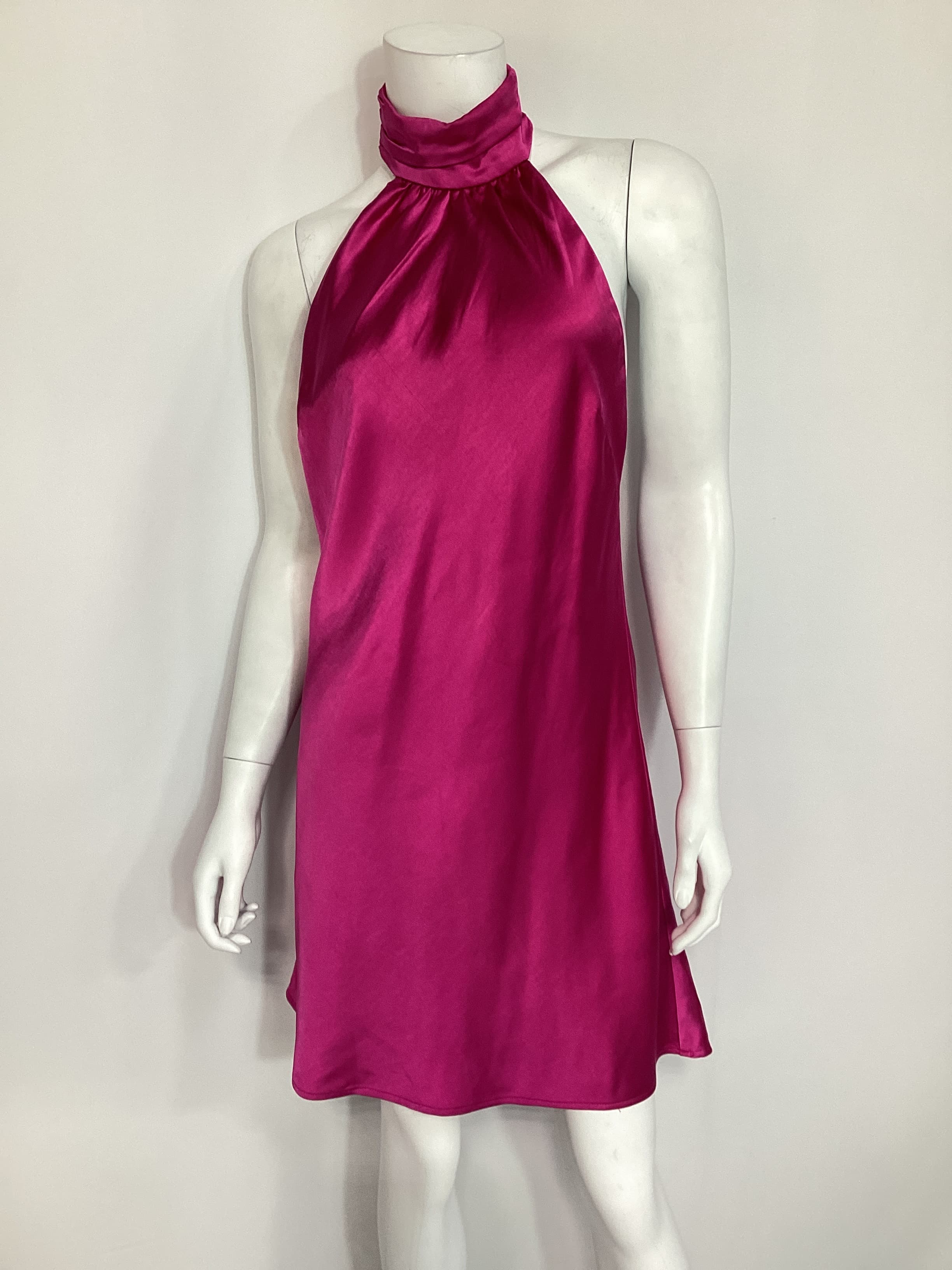 Hayes Mini Dress In Magenta Pink - Image 3