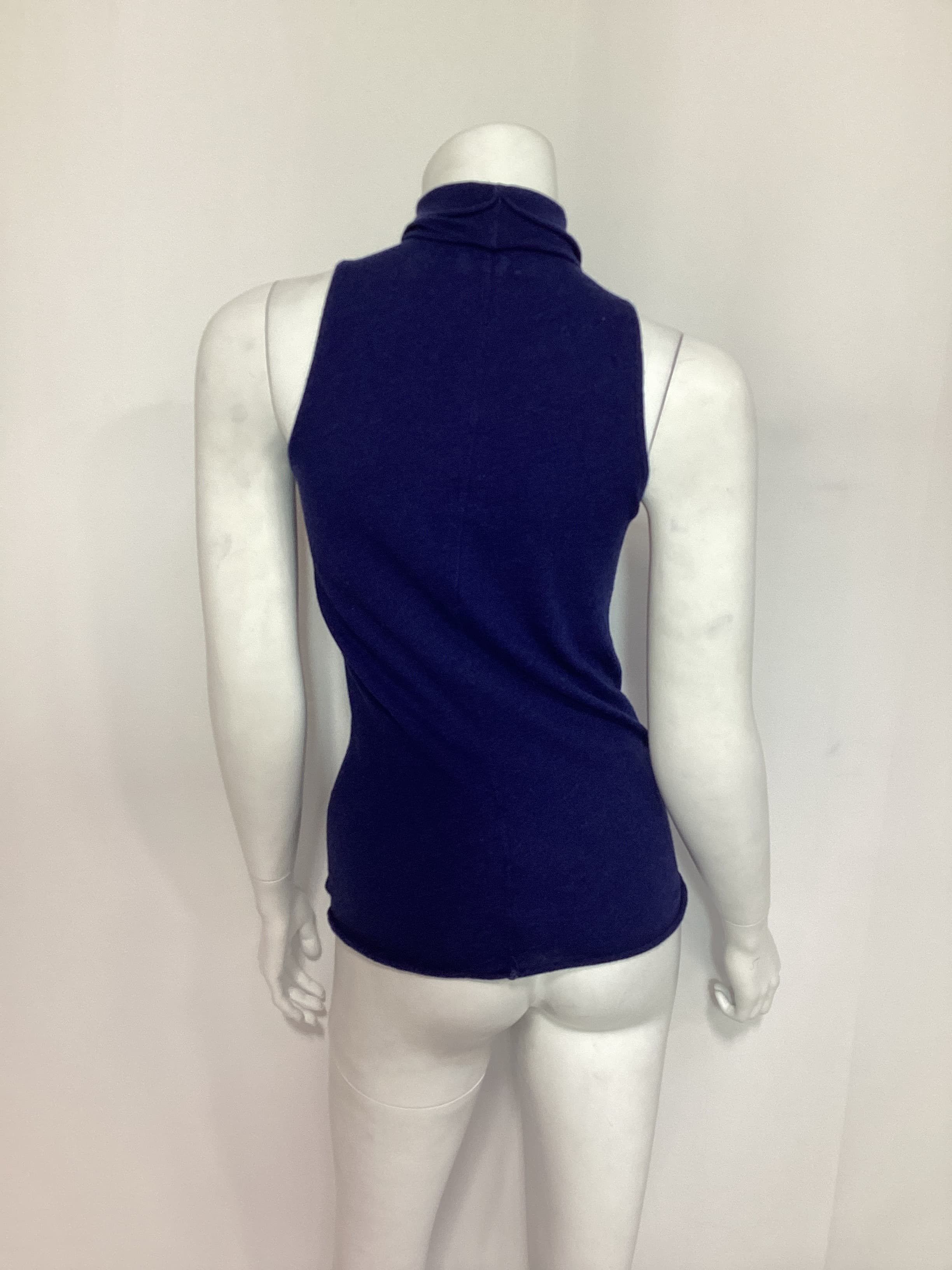 Enza Costa X Revolve Cashmere Halter Turtleneck In French Navy - Image 3