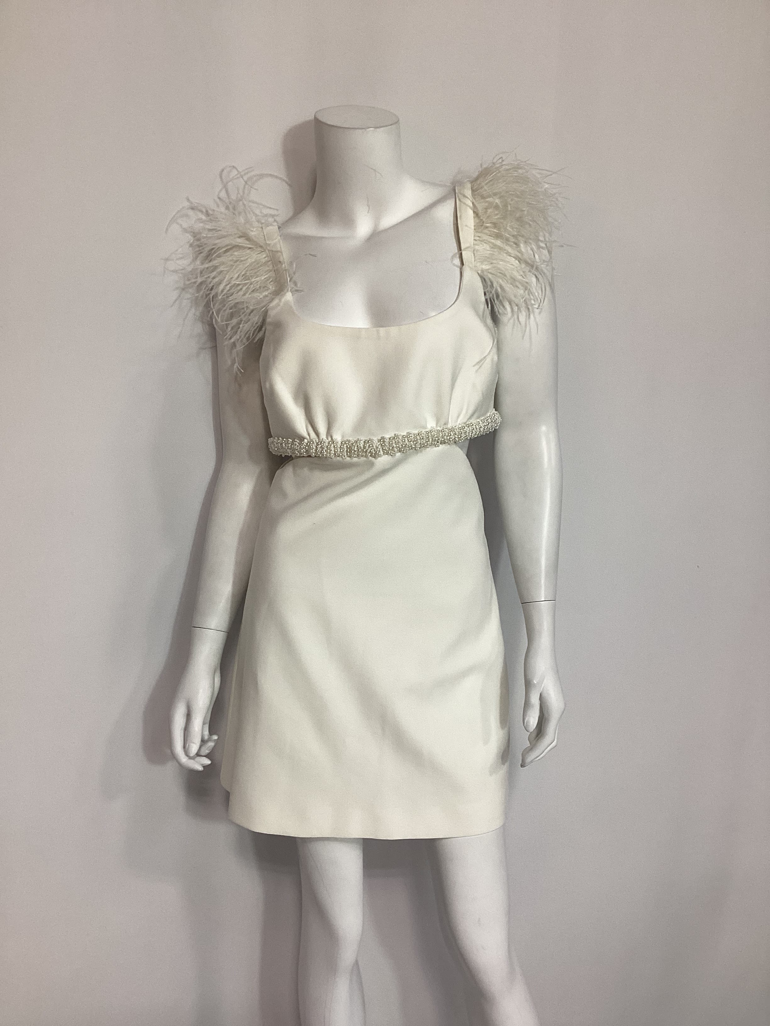 Mini Taliah Dress In White - Image 3