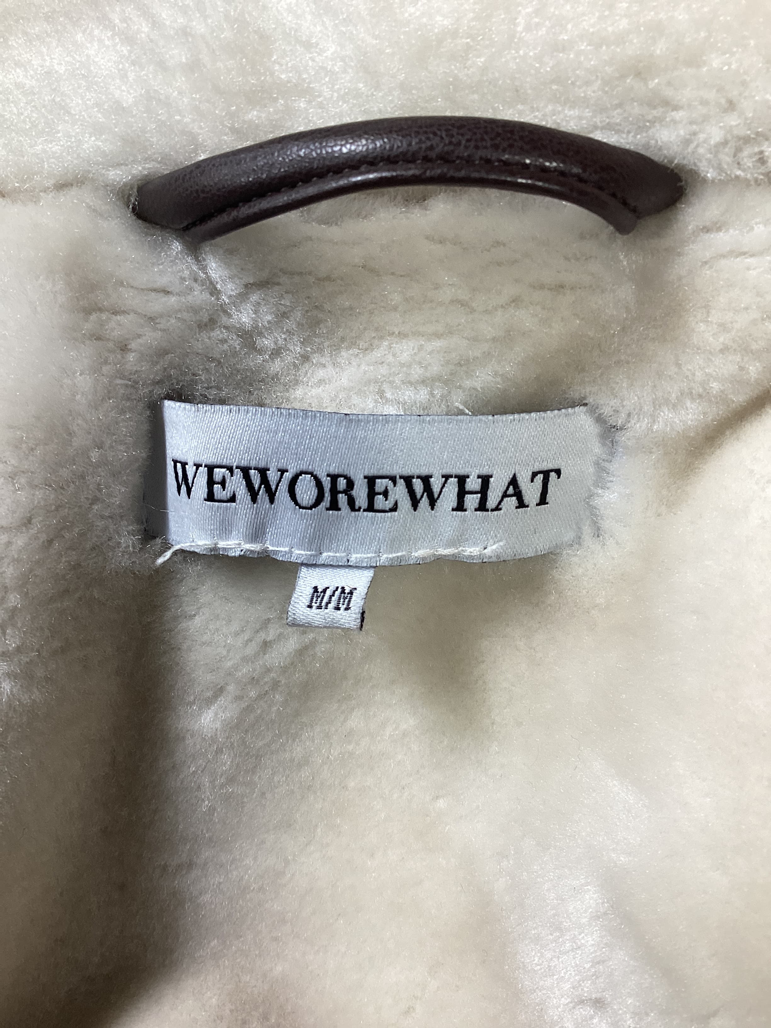 Suede Bonded Faux Fur Moto Jacket In Ivory & Cacoa - Image 3