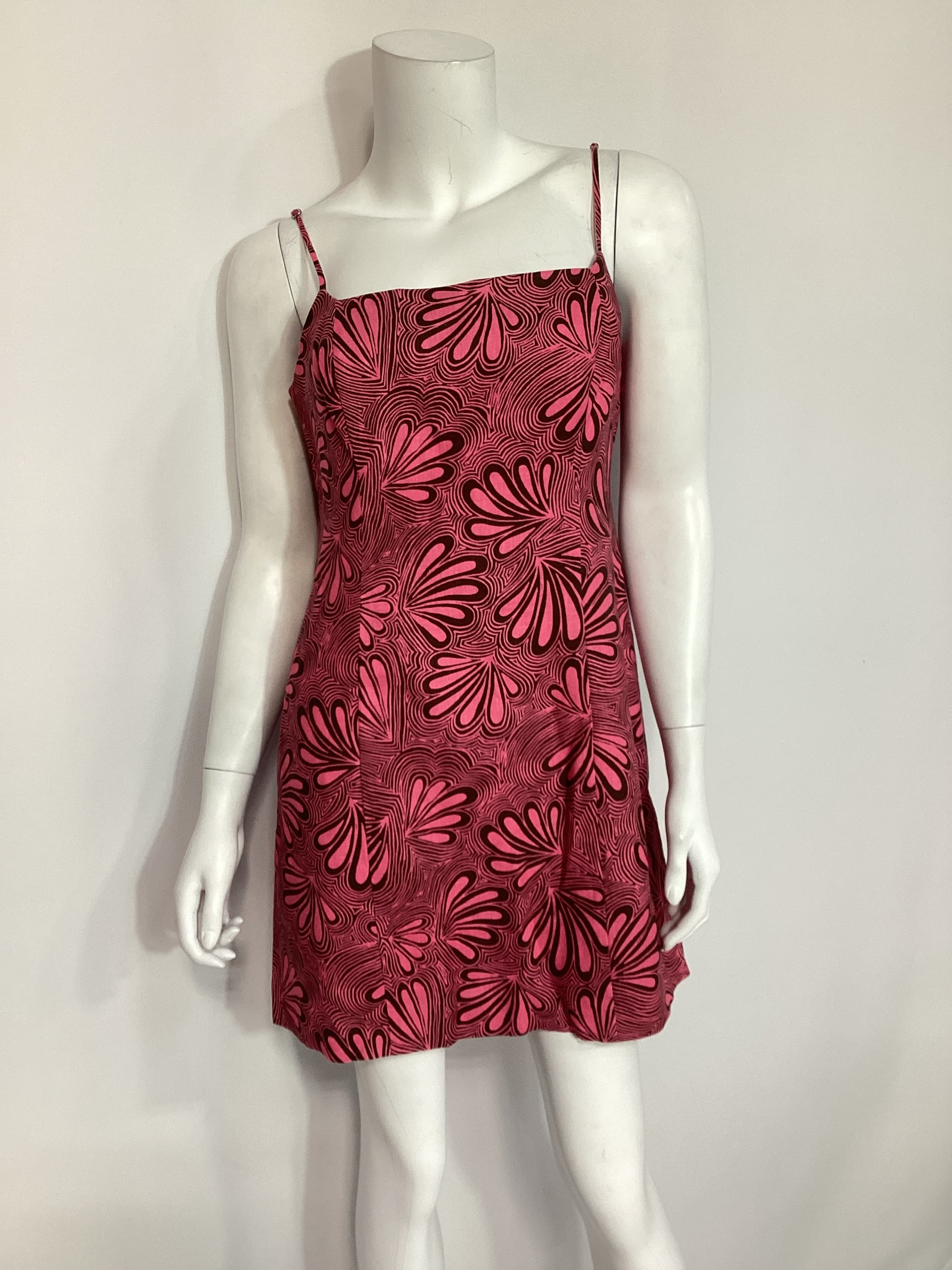 Jackie Mini Dress In Neon Pink Paraiso - Image 4