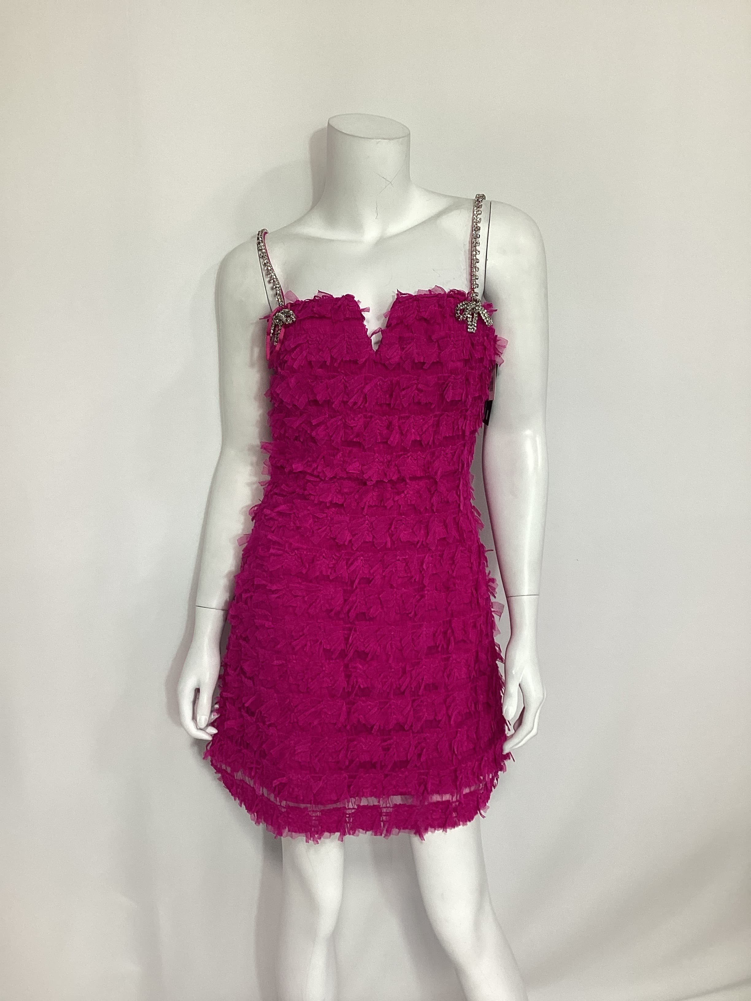 Cherie Amour Crystal-Embellished Ruffled Tulle Mini Dress - Image 3