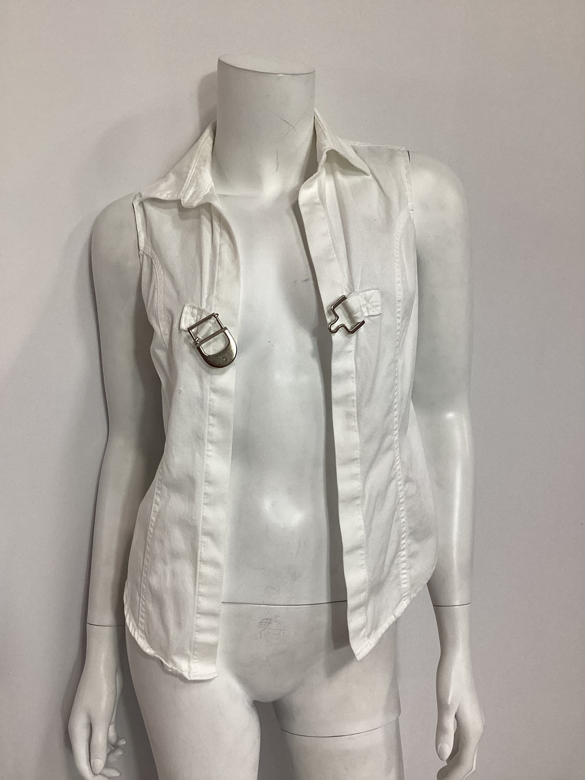 Buckle Blouse In White - Image 2