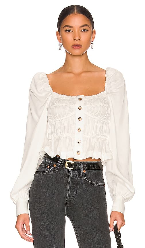 Willow Top In White - Image 1