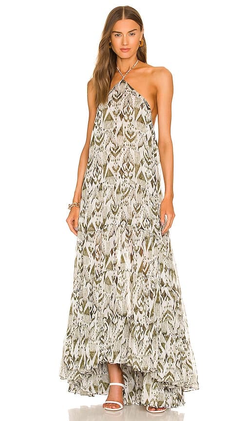 Andromeda Dress In Spring Ikat - Image 1