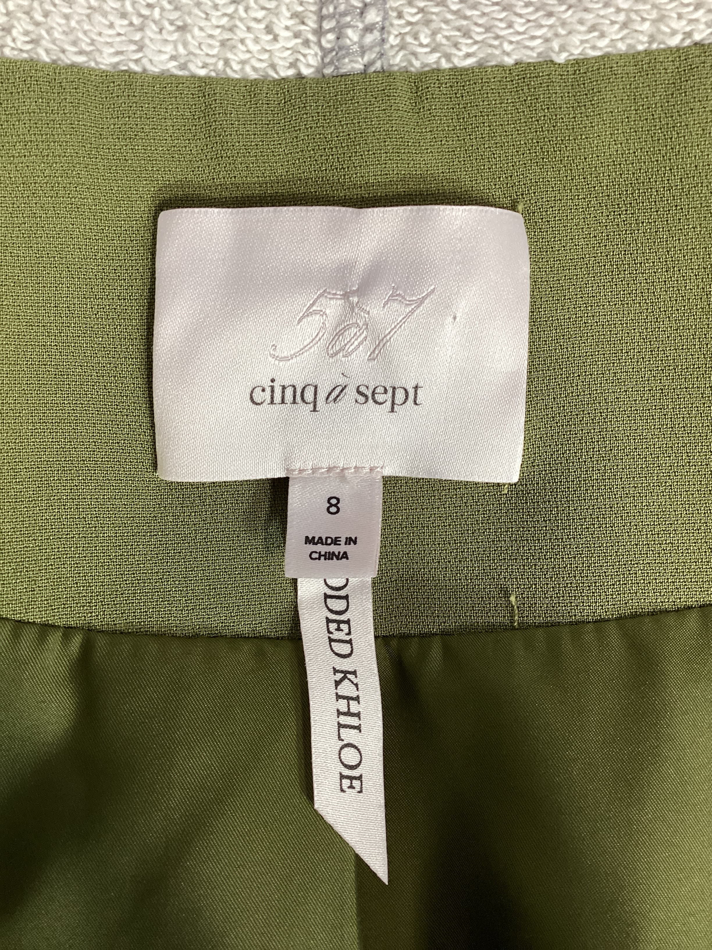 Khloe Hooded Jacket In Olive Green & Heather Grey - Image 3